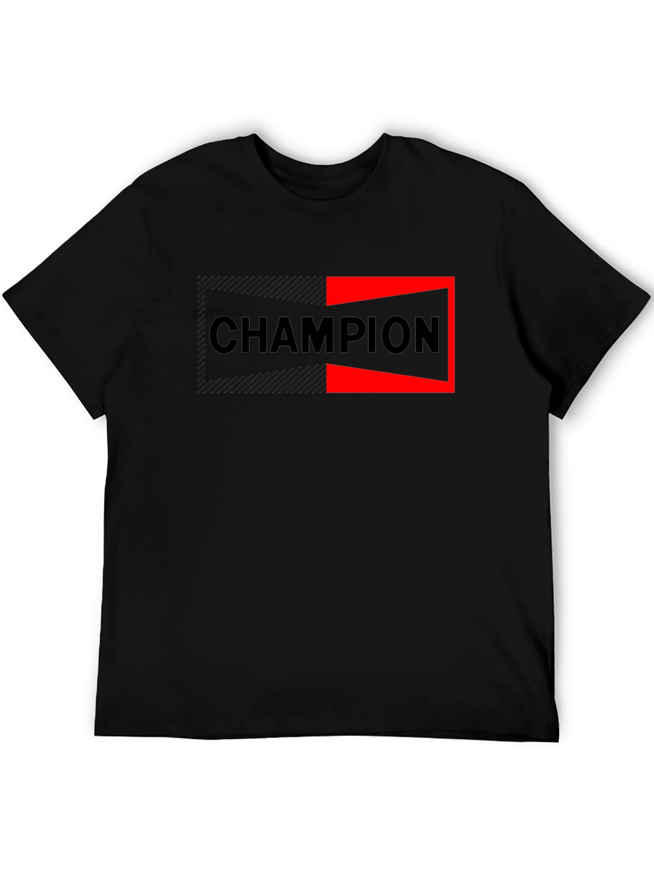 Champion Graphic Print Black T-Shirt for Men