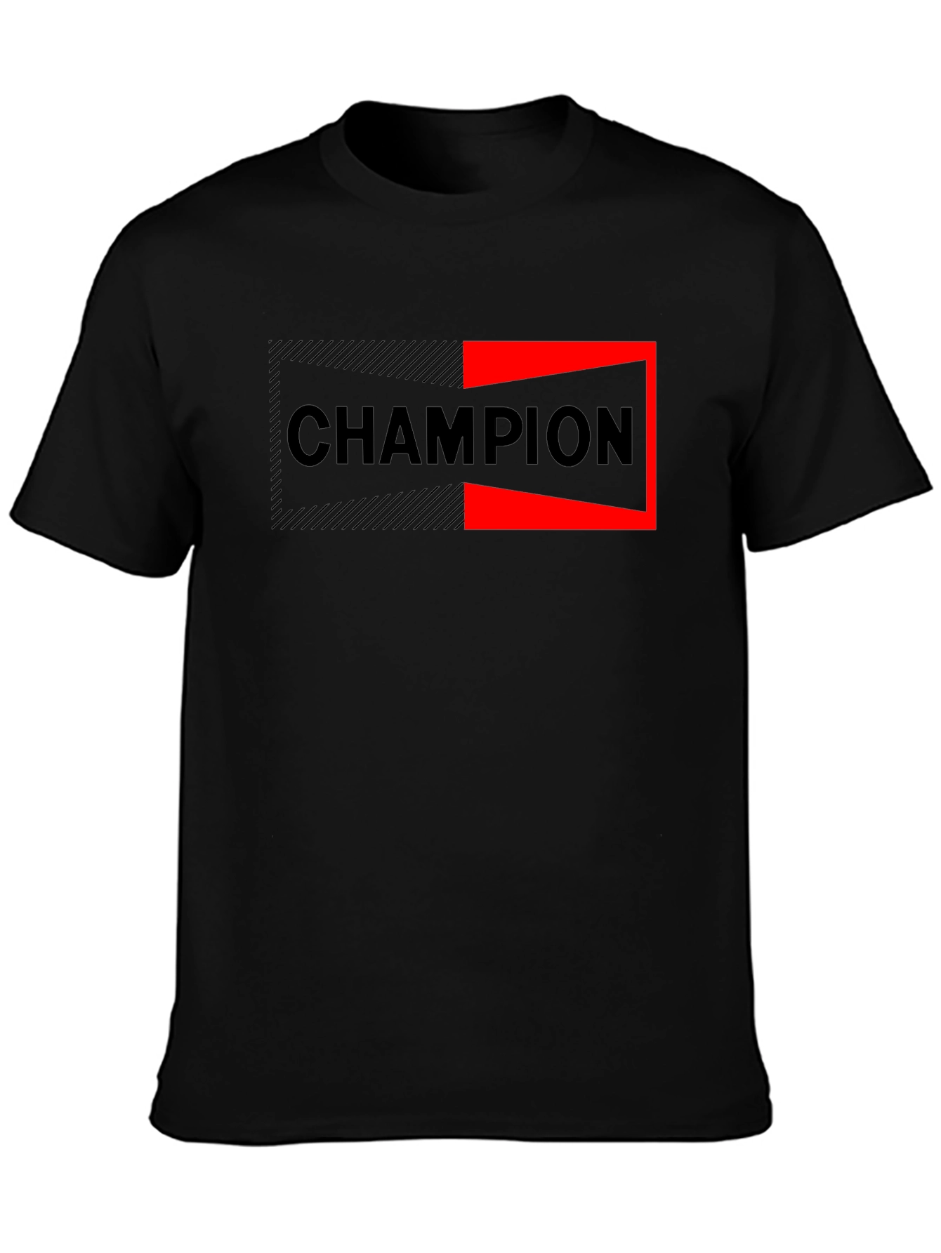 Champion Graphic Print Black T-Shirt for Men