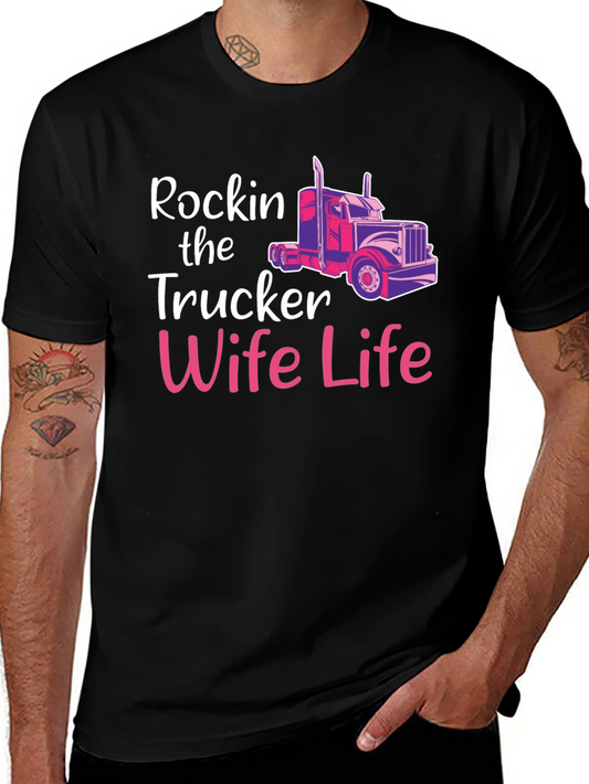 Rockin Trucker Wife Life Graphic Tee