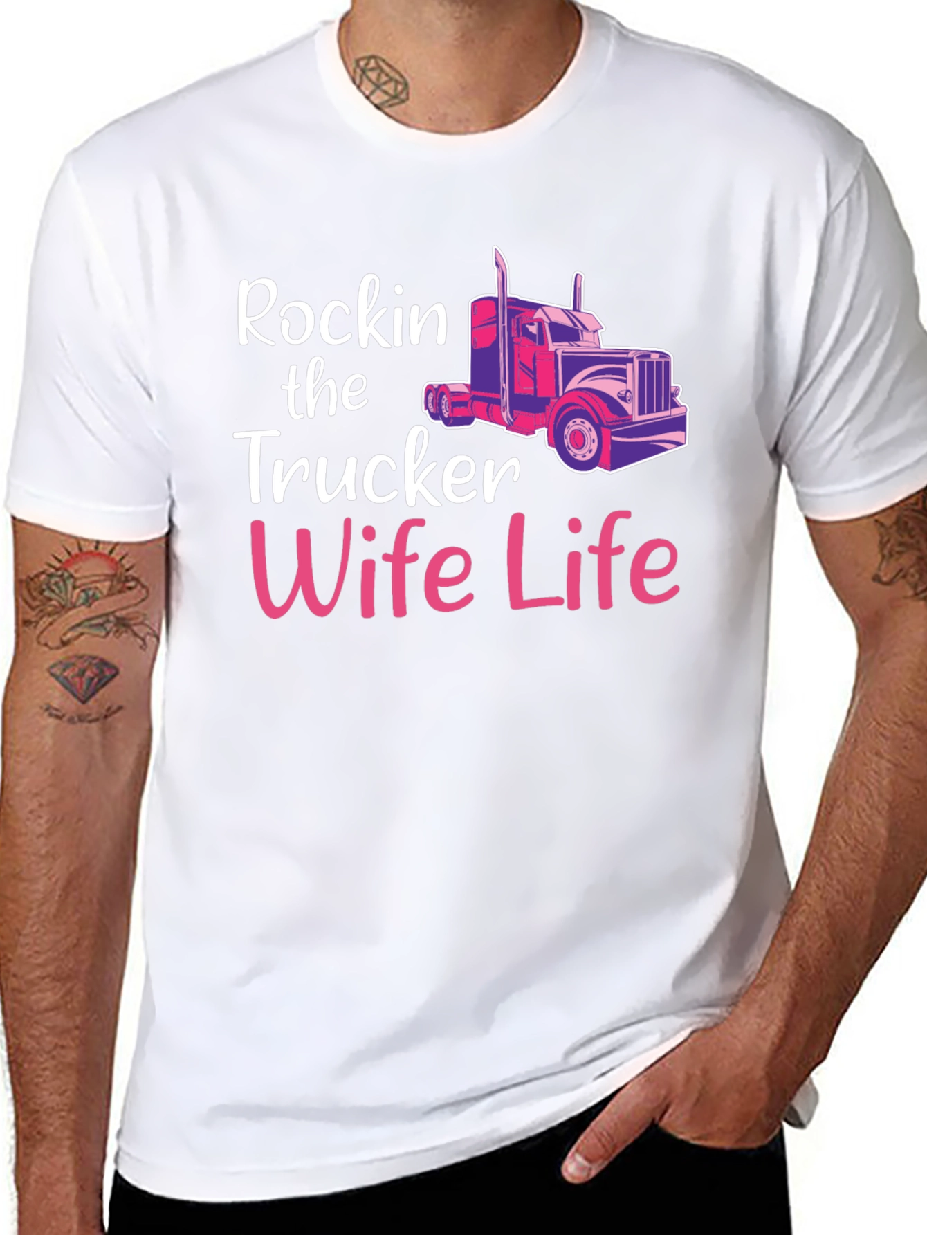 Rockin Trucker Wife Life Graphic Tee