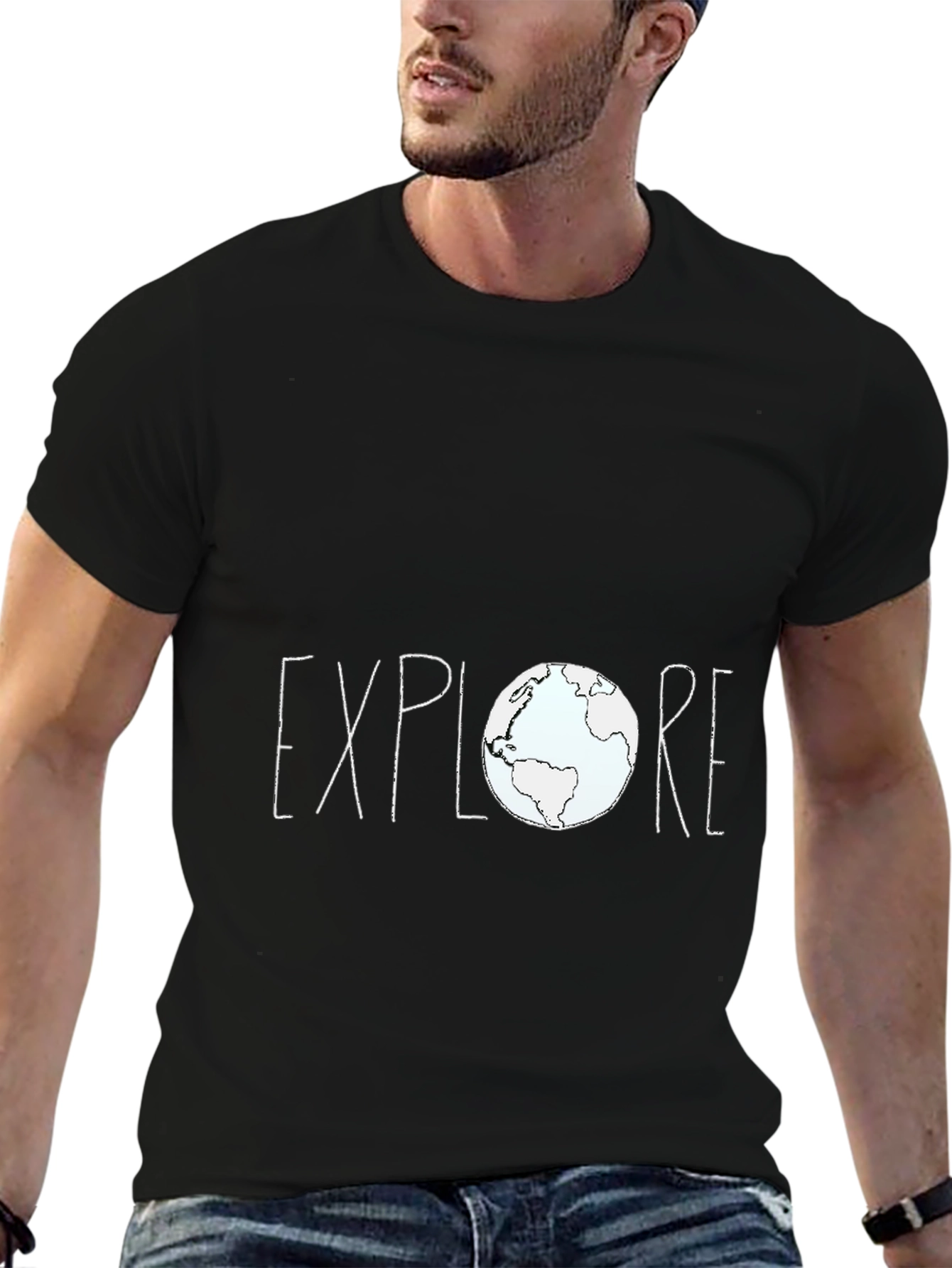 Explore Earth Graphic Tee - Black