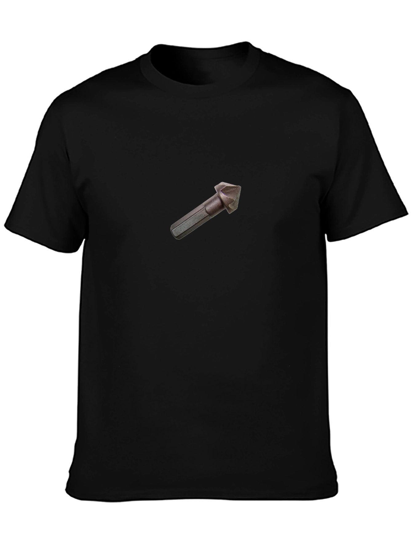 Black Tee Shirt - Drill Bit Design