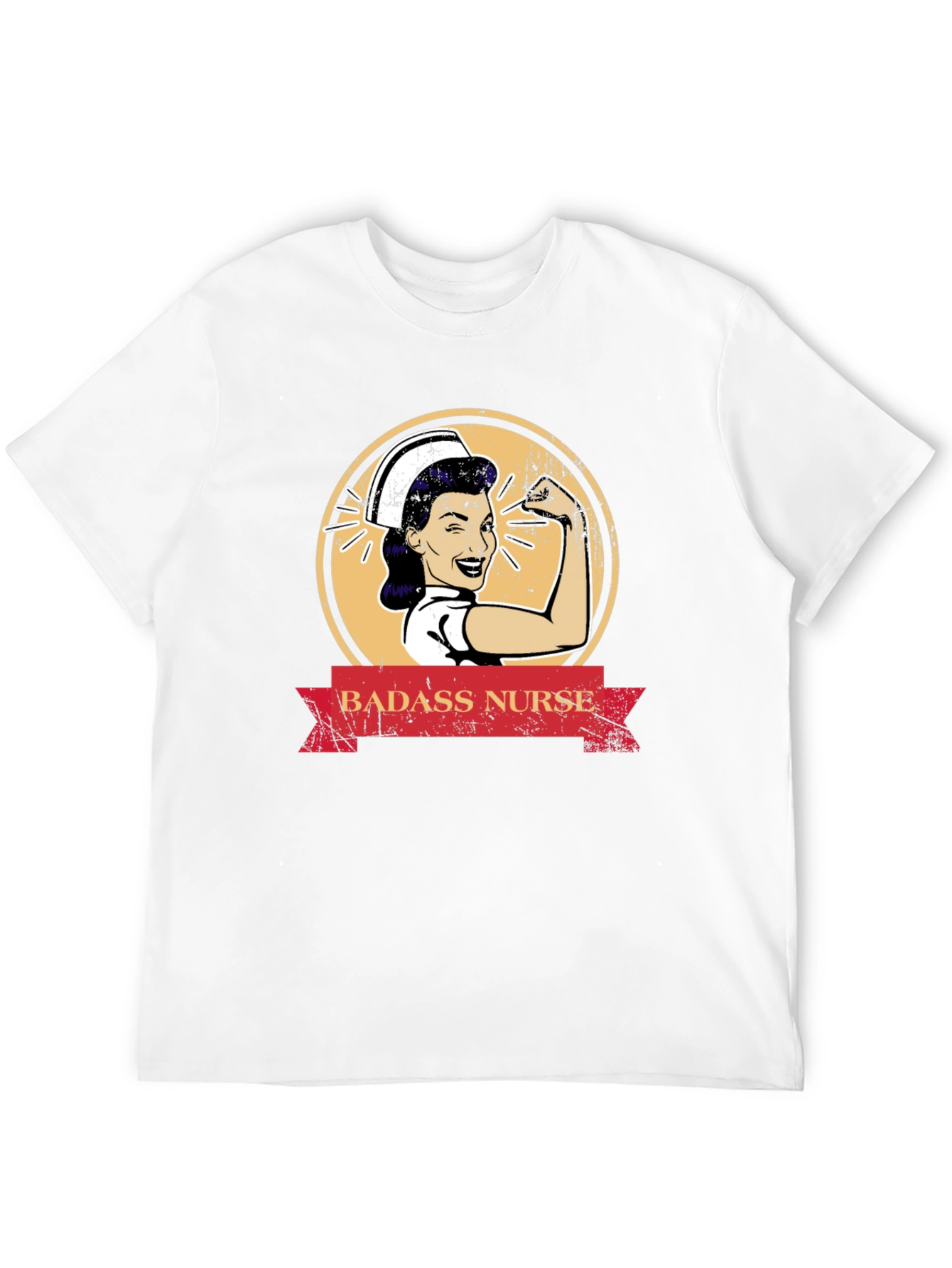 Badass Nurse Graphic Tee - Black T-Shirt