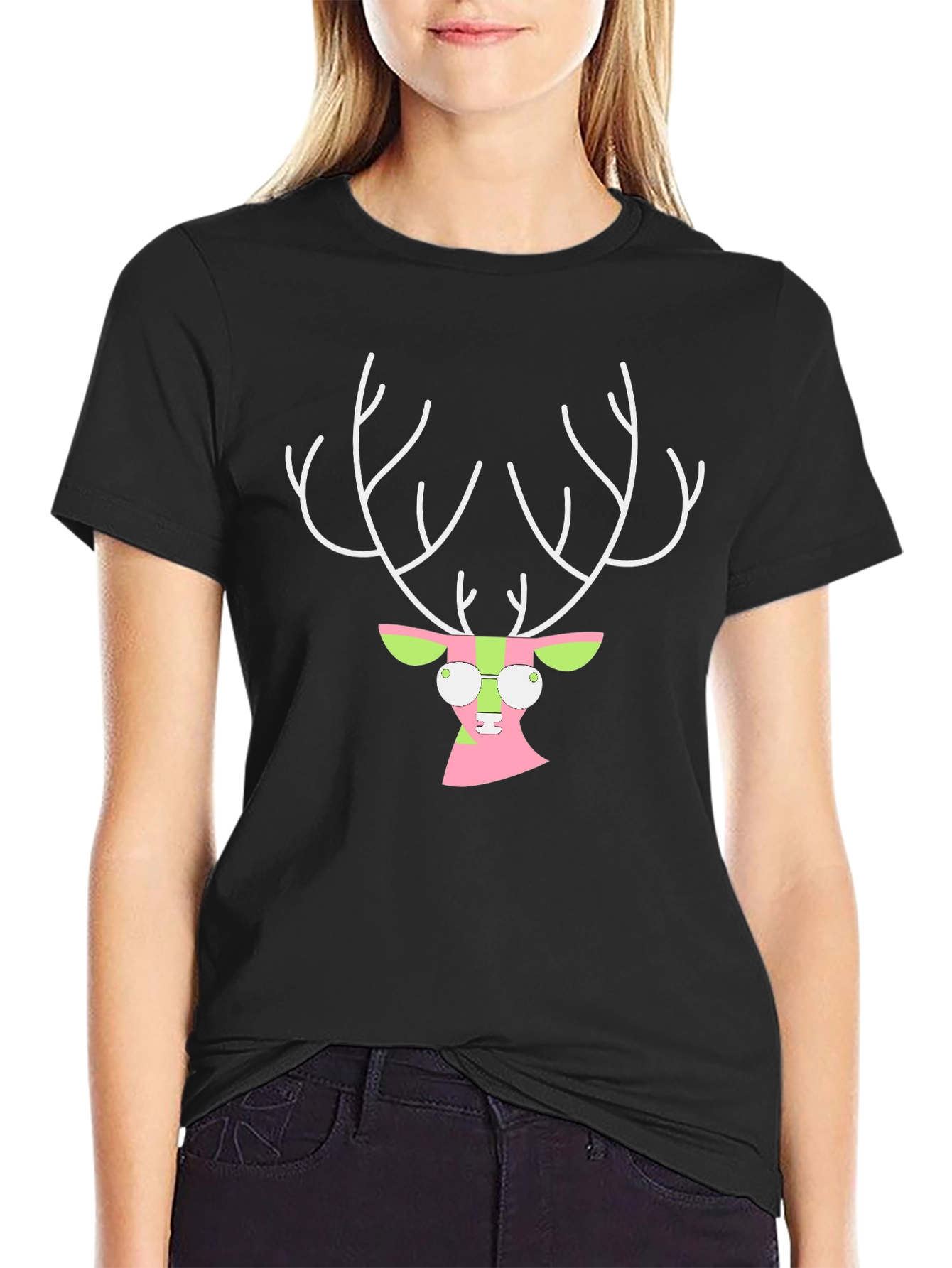 Hipster Reindeer Graphic Tee
