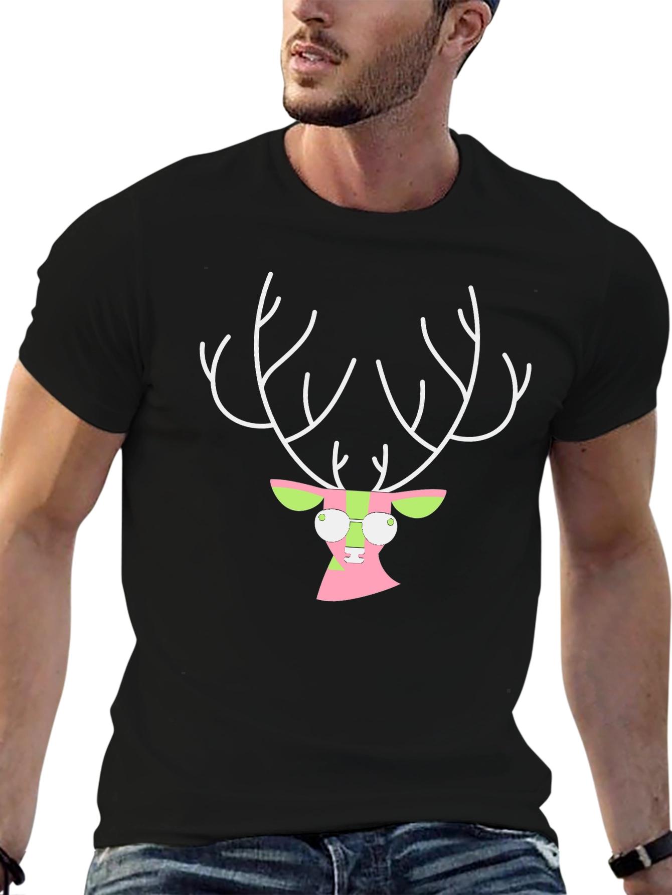 Hipster Reindeer Graphic Tee