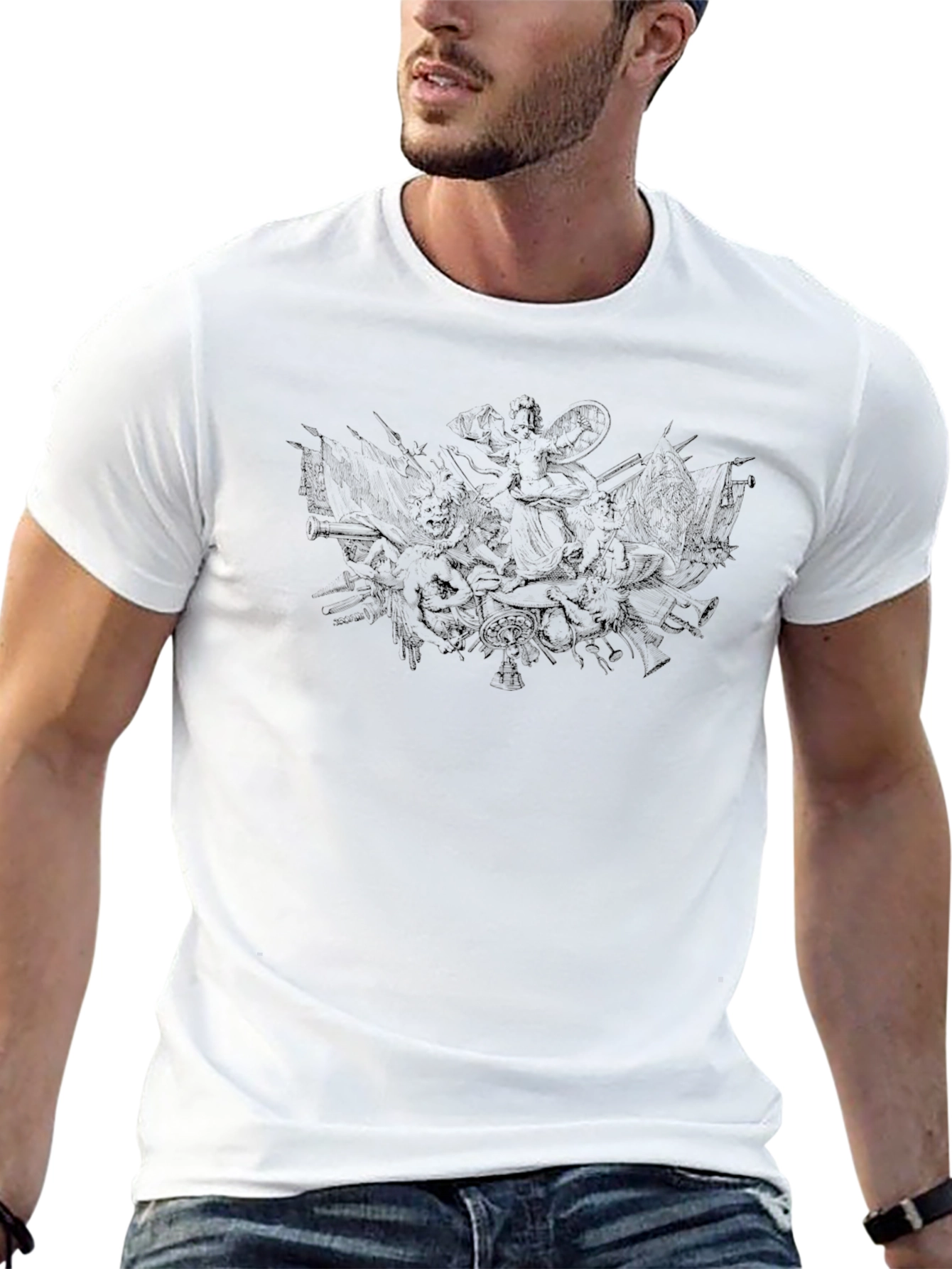 Dark Graphic Print Tee