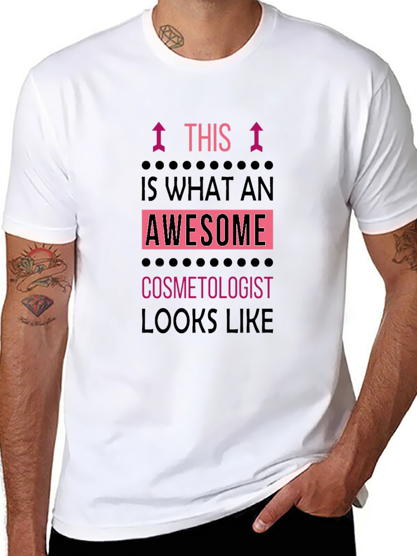 Awesome Cosmetologist T-Shirt Black Graphic Tee