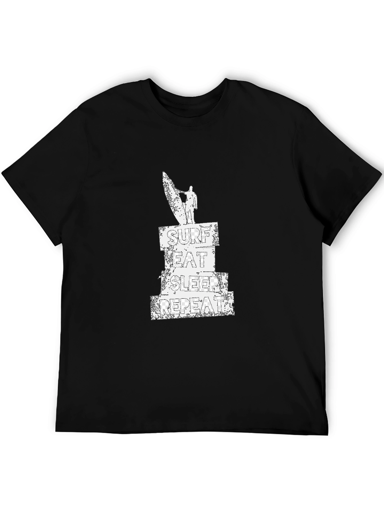 Surf Eat Sleep Repeat T-Shirt Black