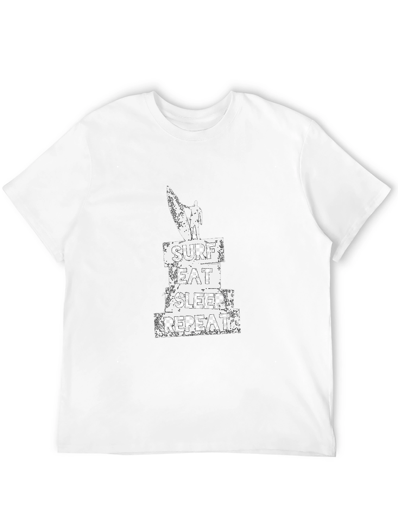 Surf Eat Sleep Repeat T-Shirt Black