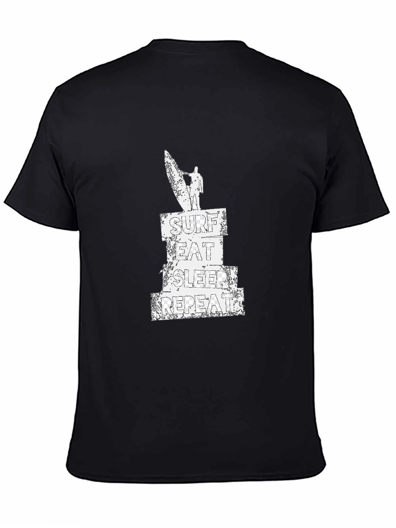 Surf Eat Sleep Repeat T-Shirt Black