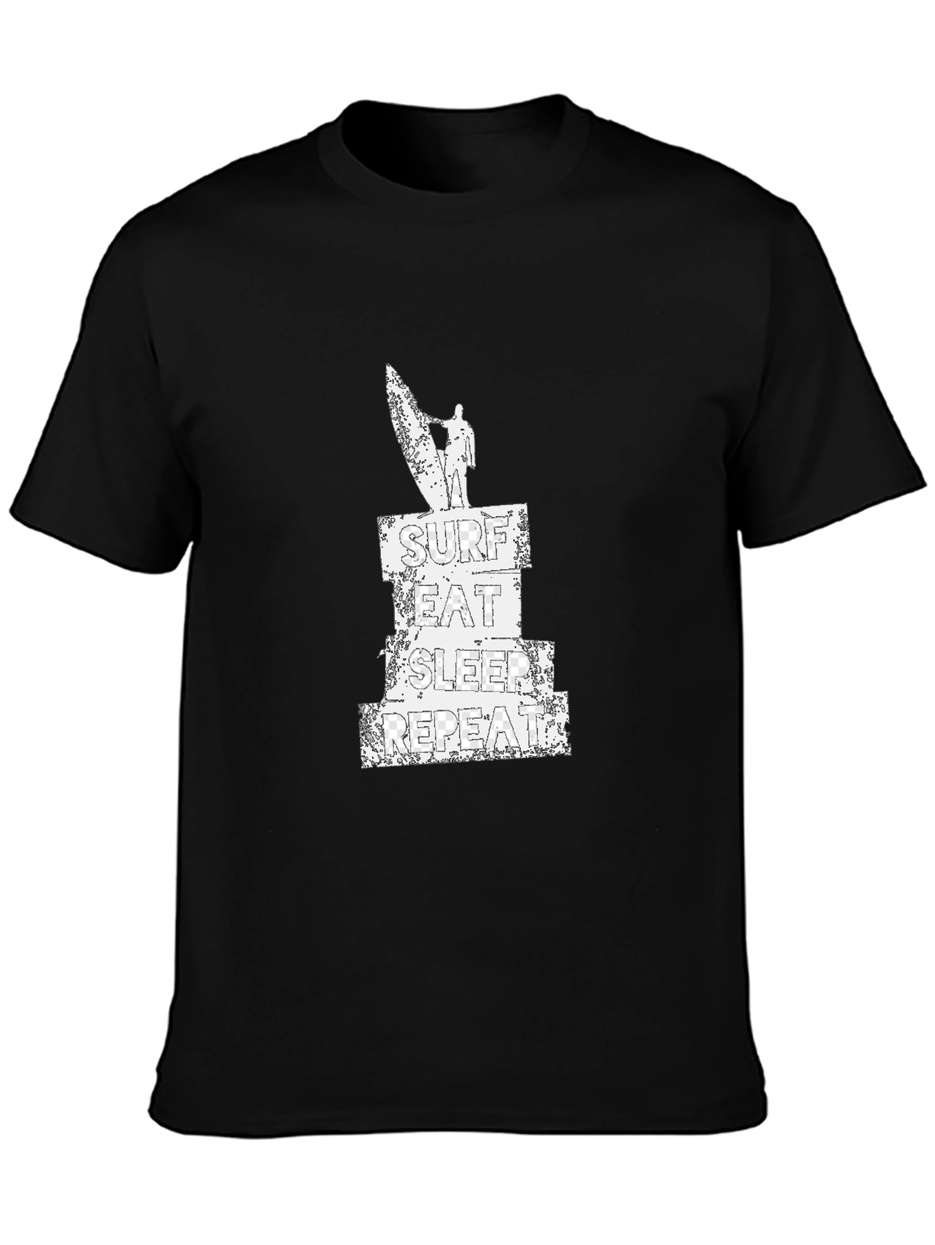 Surf Eat Sleep Repeat T-Shirt Black