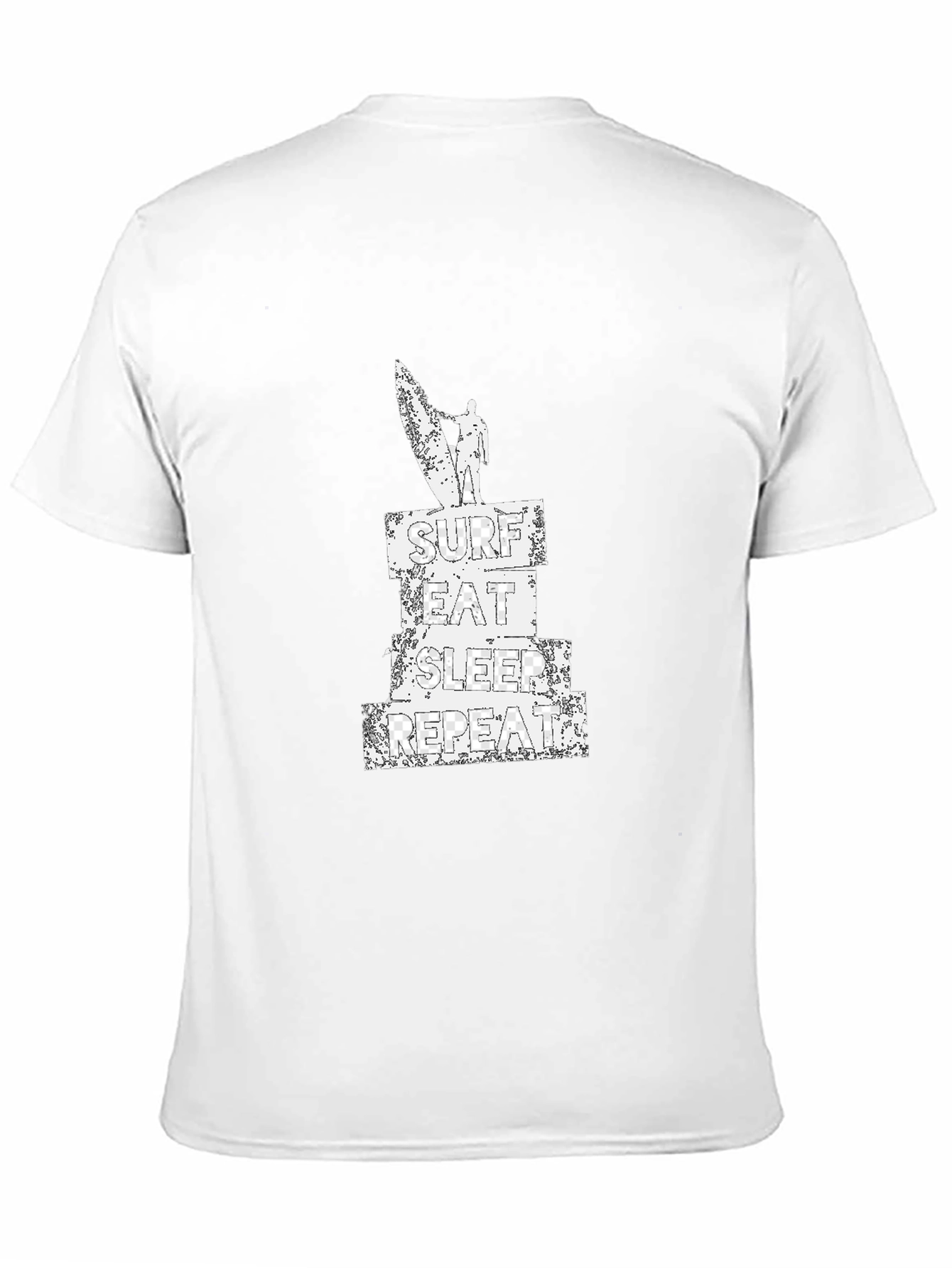 Surf Eat Sleep Repeat T-Shirt Black