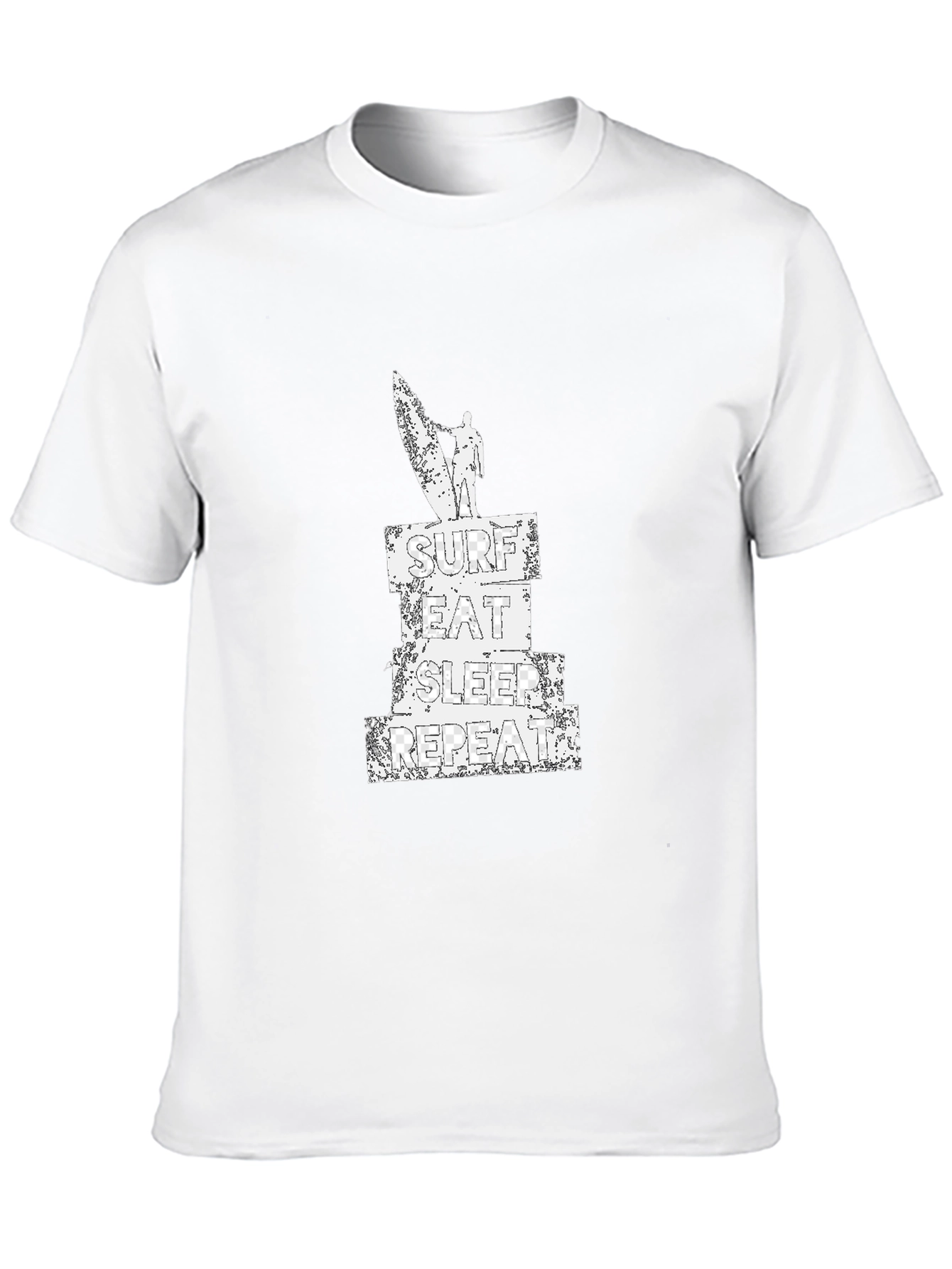 Surf Eat Sleep Repeat T-Shirt Black