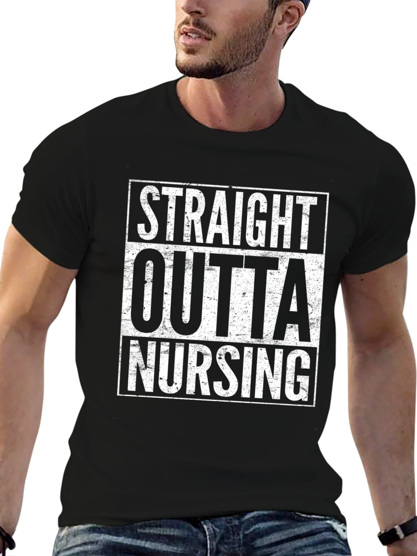 Straight Outta Nursing Graphic T-Shirt