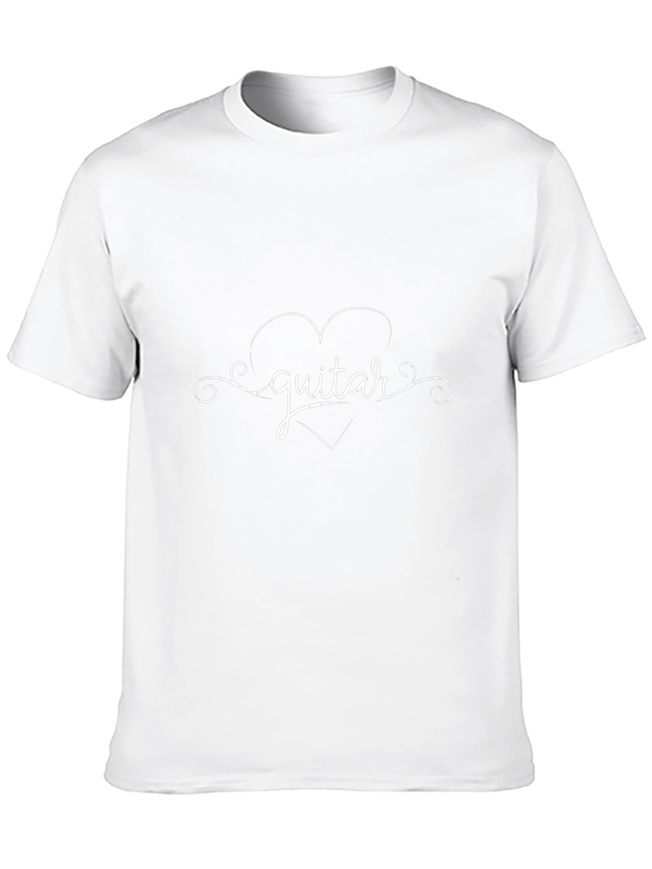 I Heart Guitar Black Graphic Tee