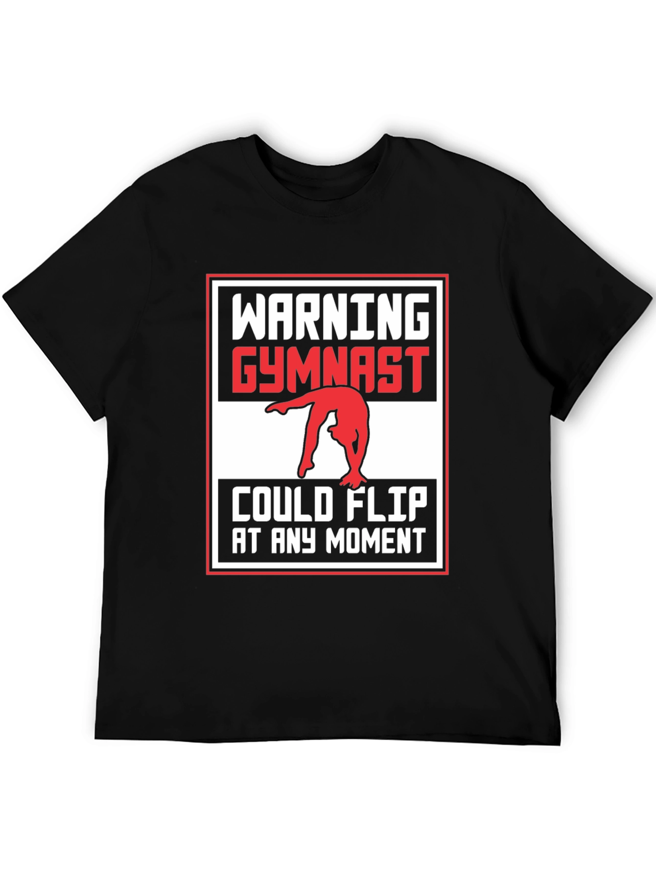 Warning Gymnast Flip Unisex T-Shirt