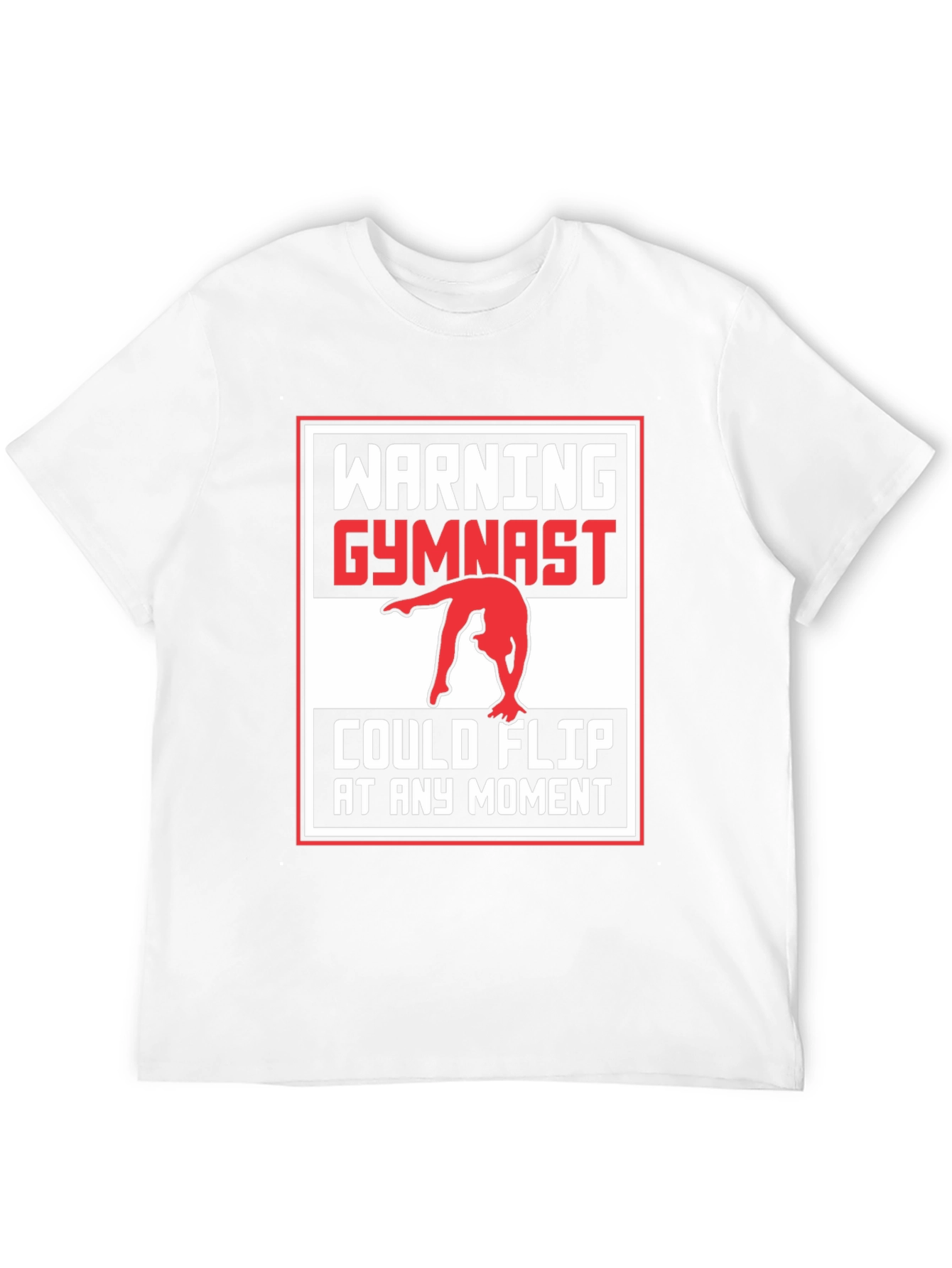 Warning Gymnast Flip Unisex T-Shirt