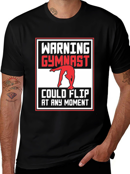 Warning Gymnast Flip Unisex T-Shirt