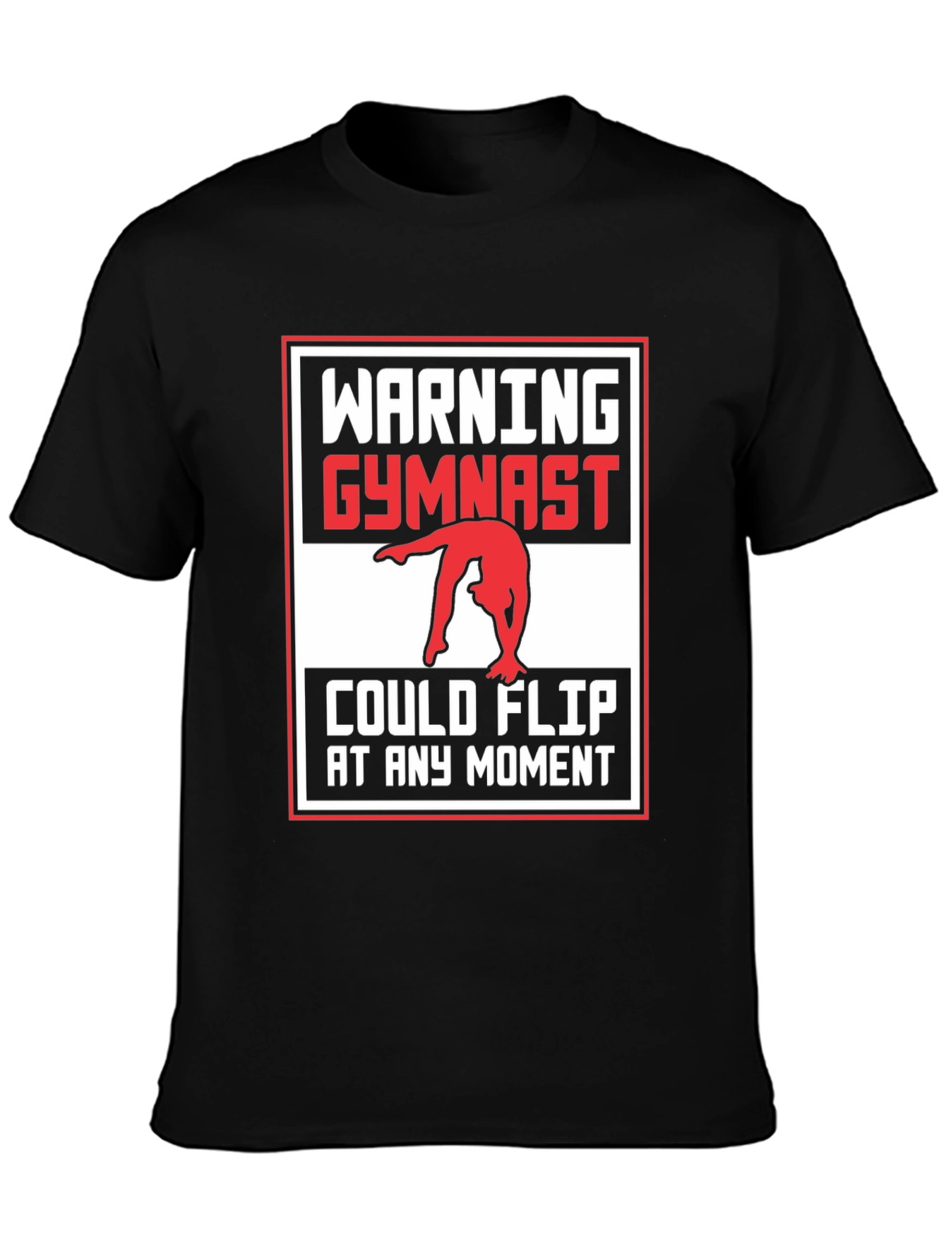 Warning Gymnast Flip Unisex T-Shirt