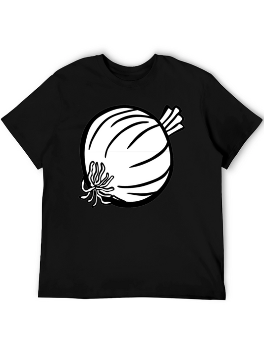 Onion Graphic Tee - Black Cotton Blend T-Shirt
