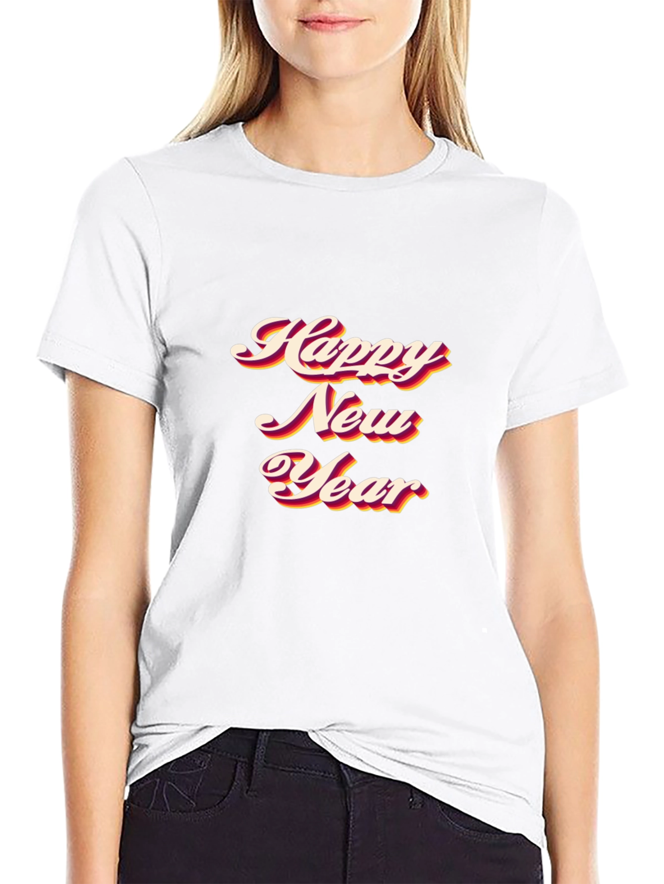 Happy New Year Black T-Shirt
