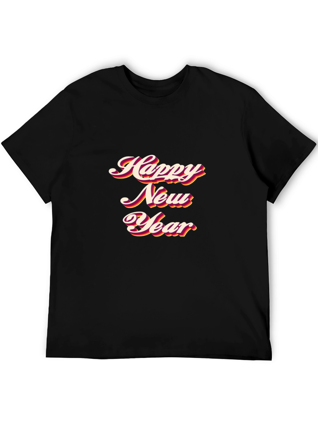 Happy New Year Black T-Shirt