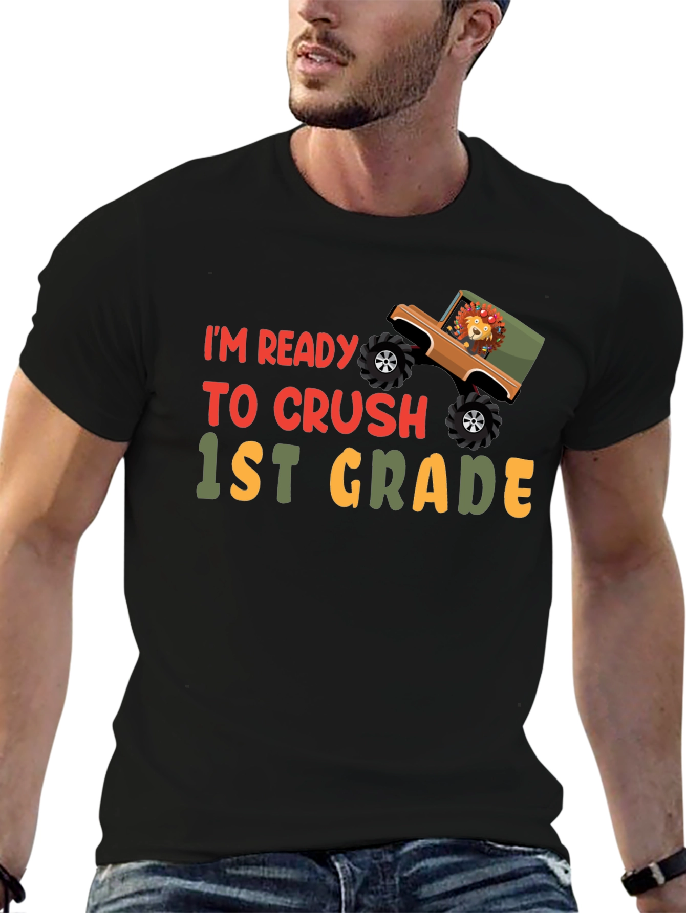 Ready to Crush 1st Grade Monster Truck Kids T-Shirt