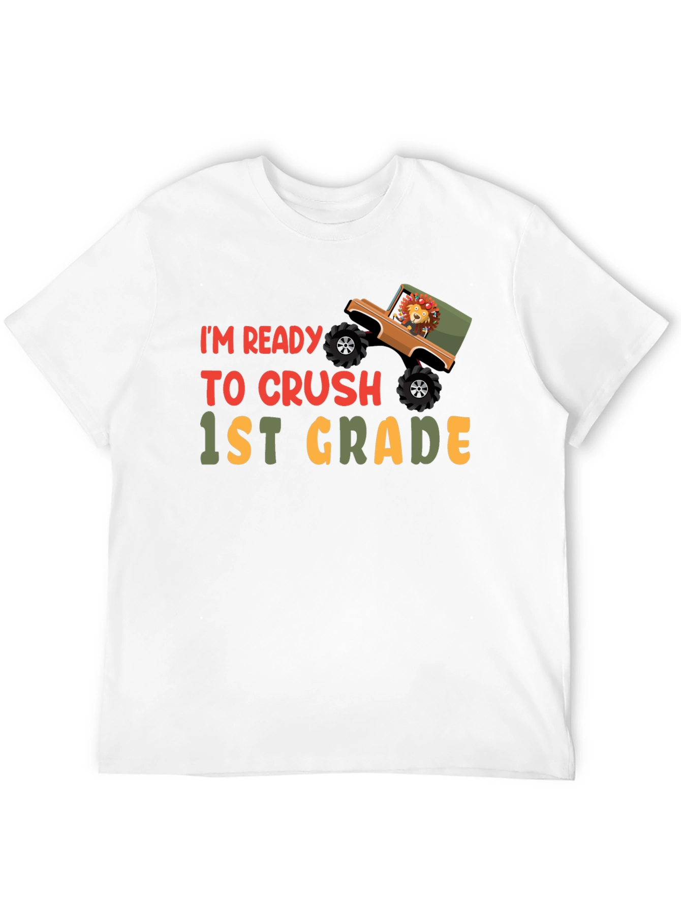Ready to Crush 1st Grade Monster Truck Kids T-Shirt