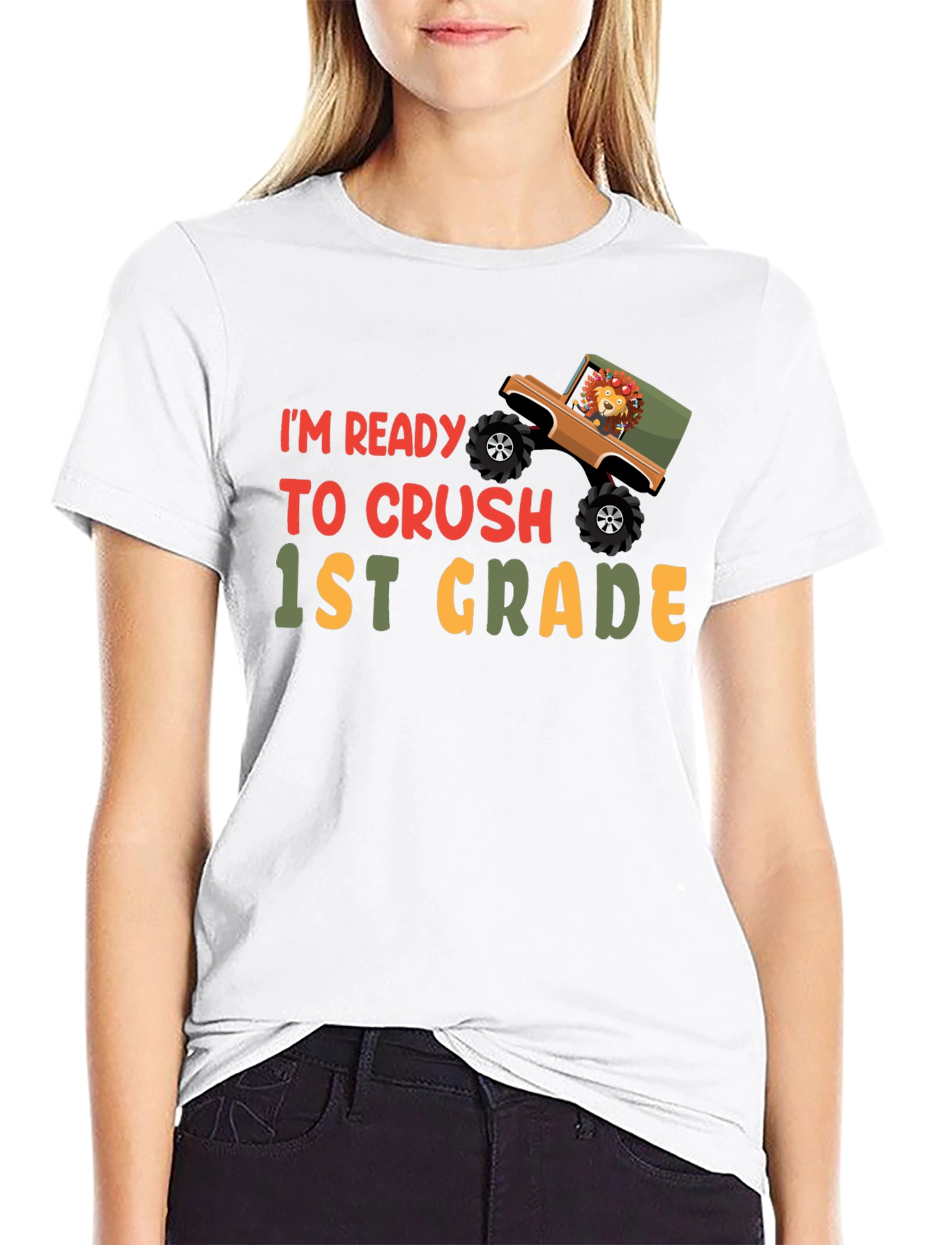 Ready to Crush 1st Grade Monster Truck Kids T-Shirt