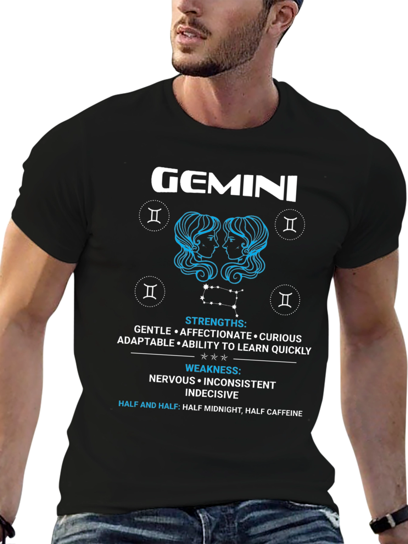 Gemini Zodiac T-Shirt - Strengths & Weaknesses