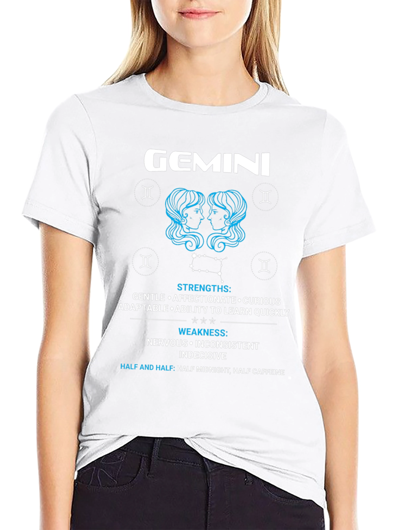 Gemini Zodiac T-Shirt - Strengths & Weaknesses