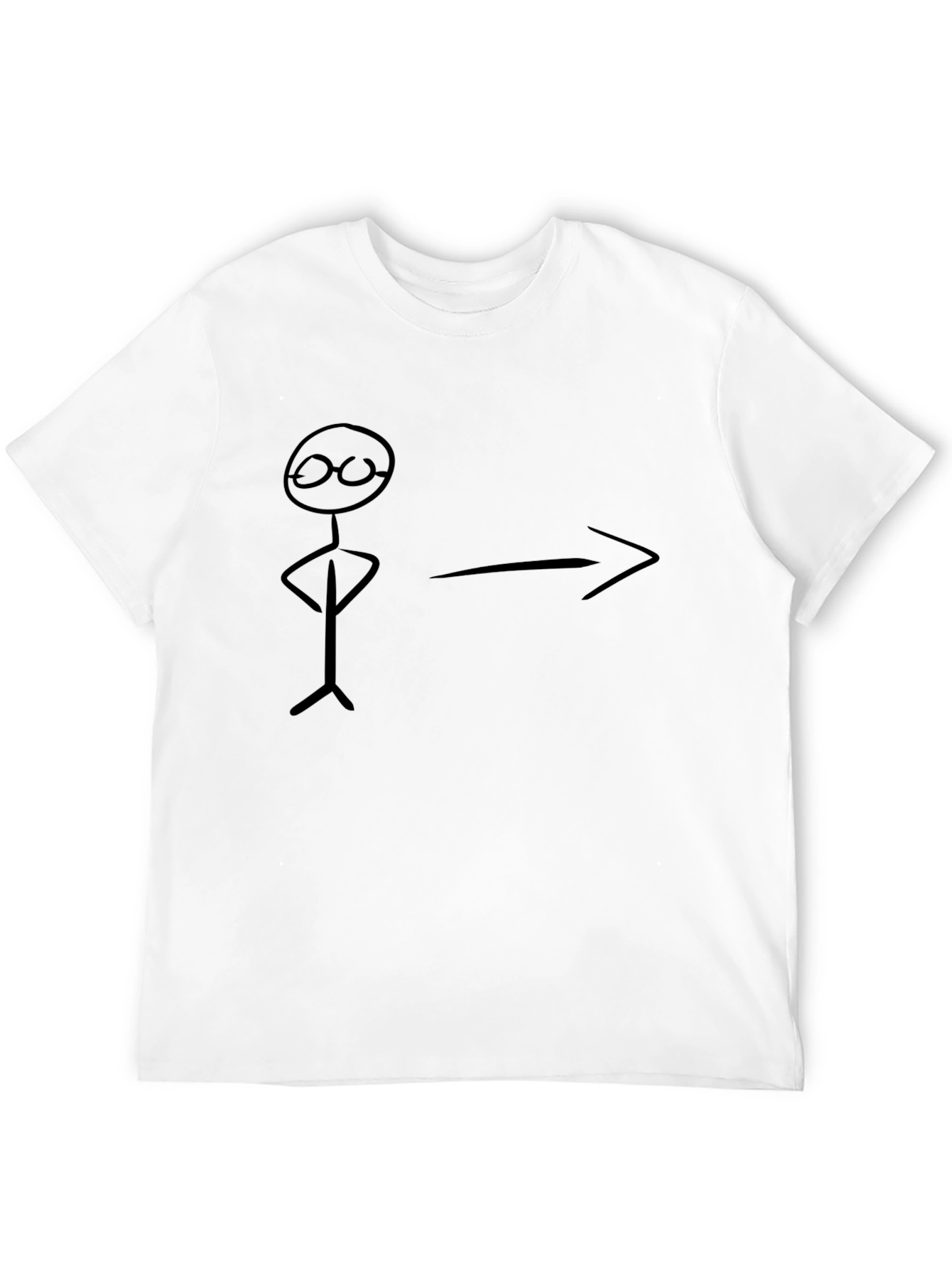 Funny Stick Figure Black T-Shirt