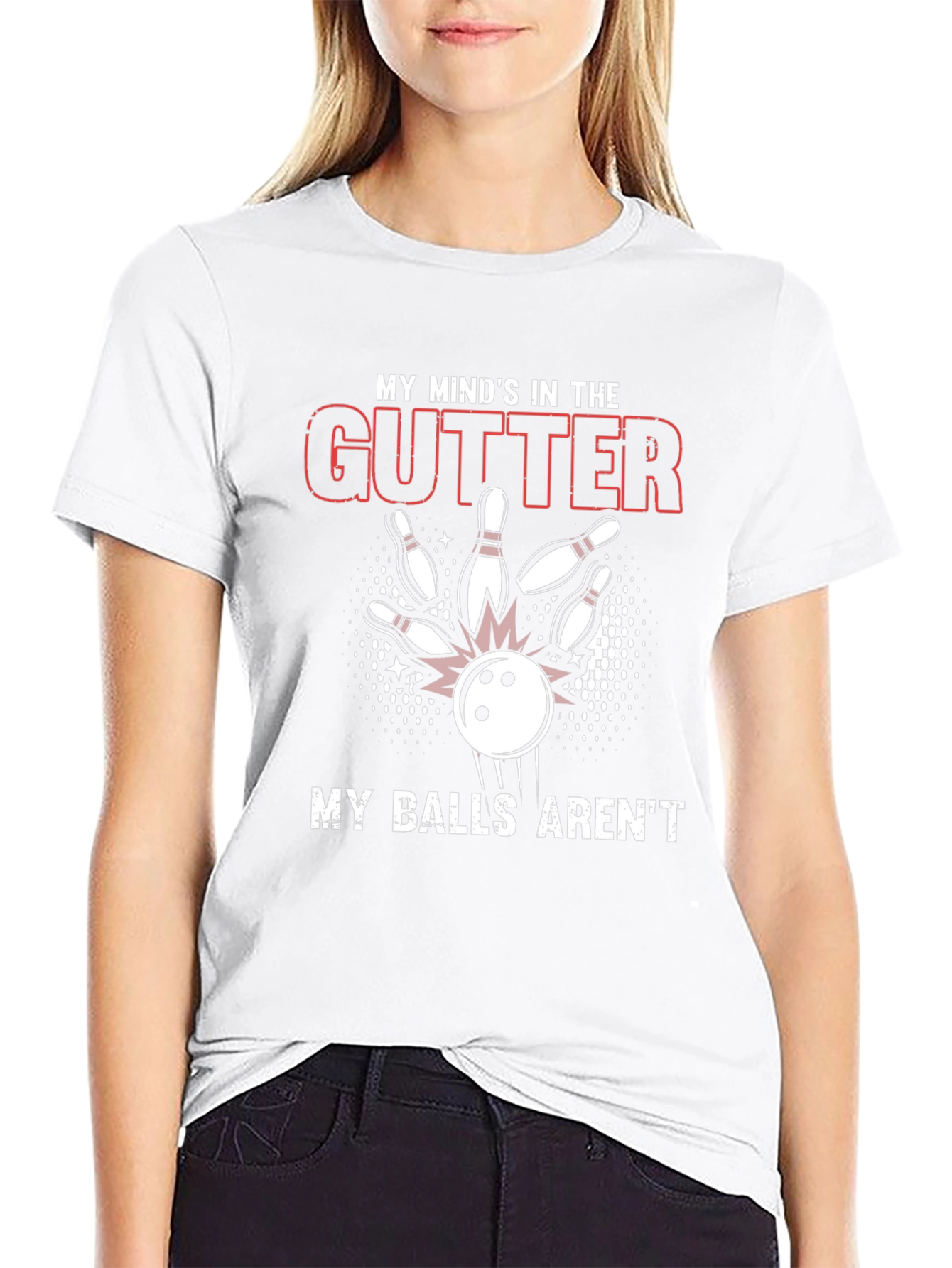 Funny Bowling T-Shirt - Mind In The Gutter