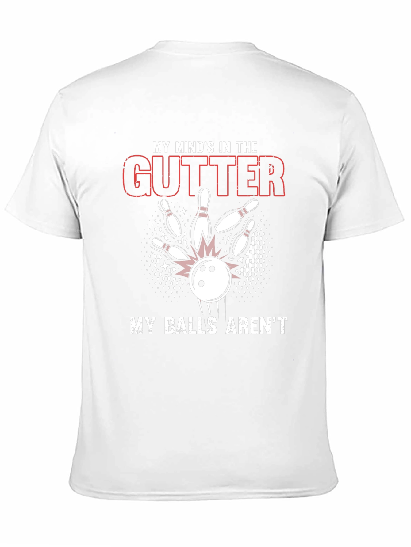 Funny Bowling T-Shirt - Mind In The Gutter