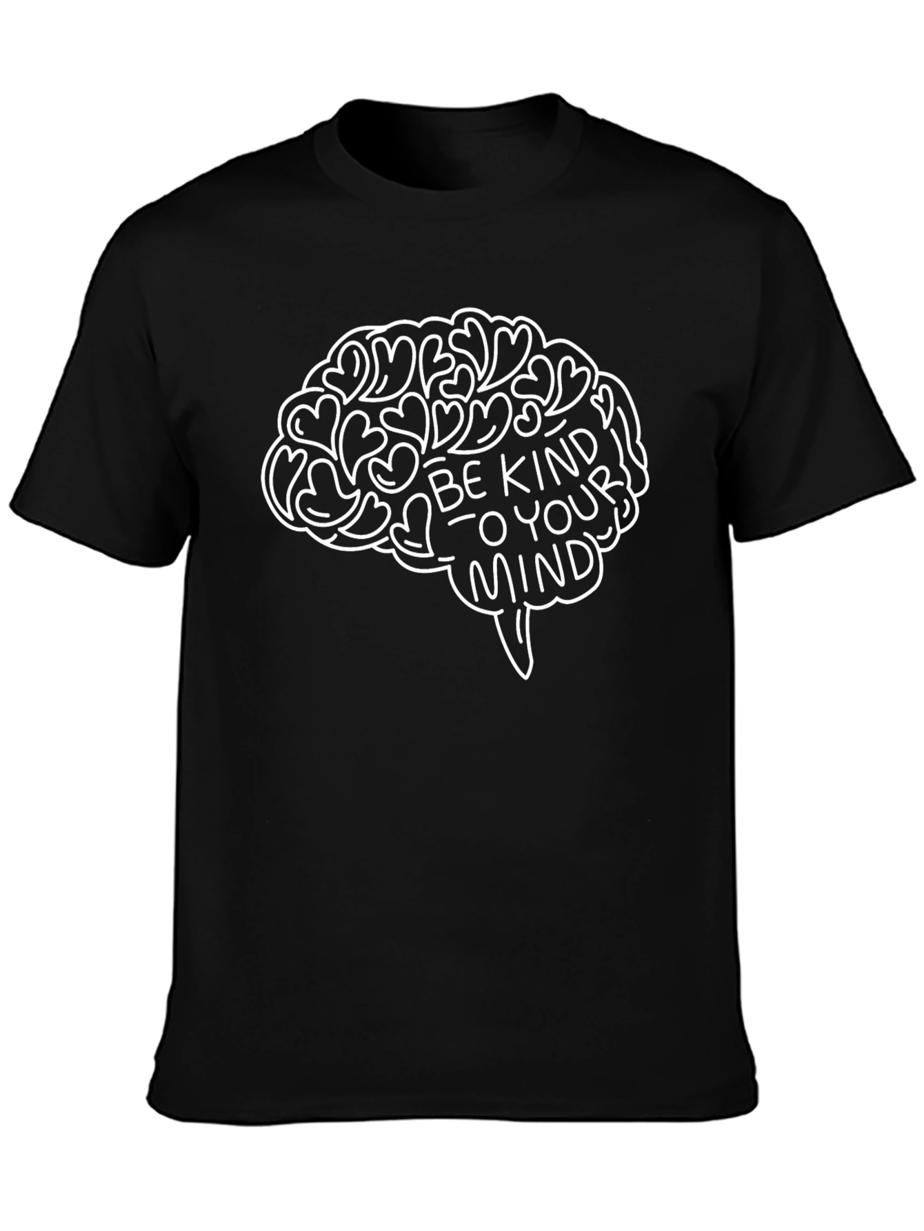 Be Kind To Your Mind Brain Heart Graphic T-Shirt