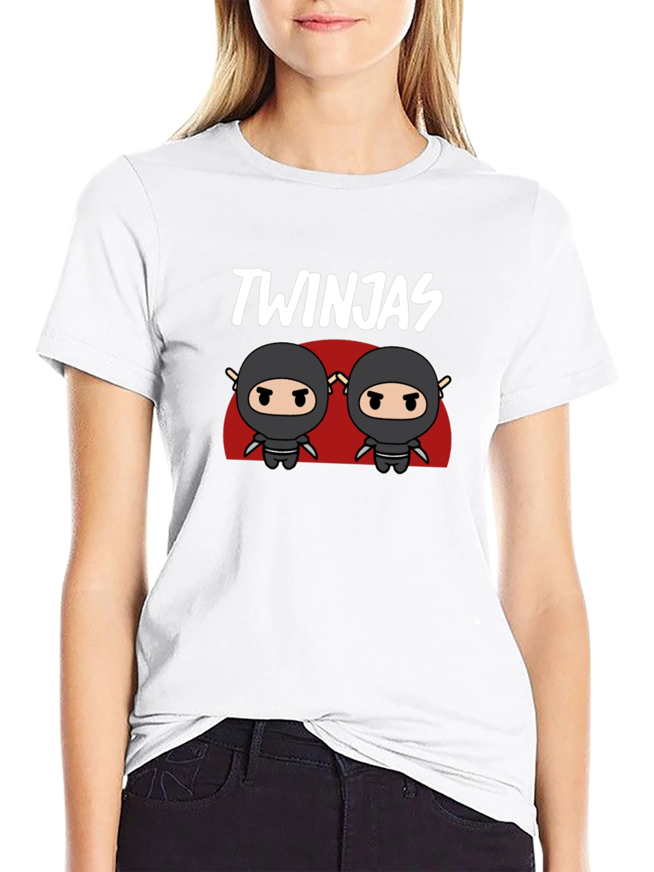 Twinjas Ninja Cartoon Graphic T-Shirt