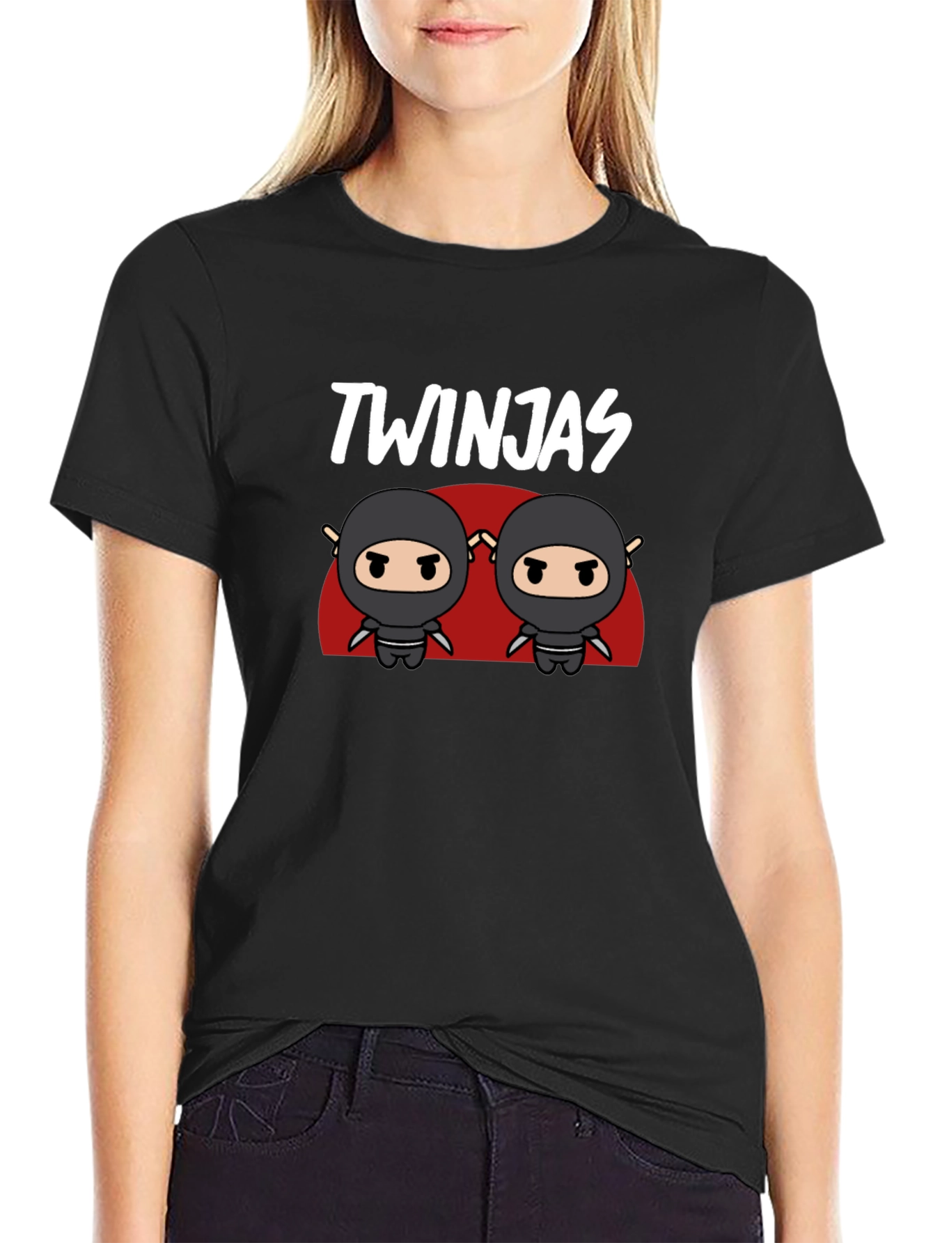 Twinjas Ninja Cartoon Graphic T-Shirt