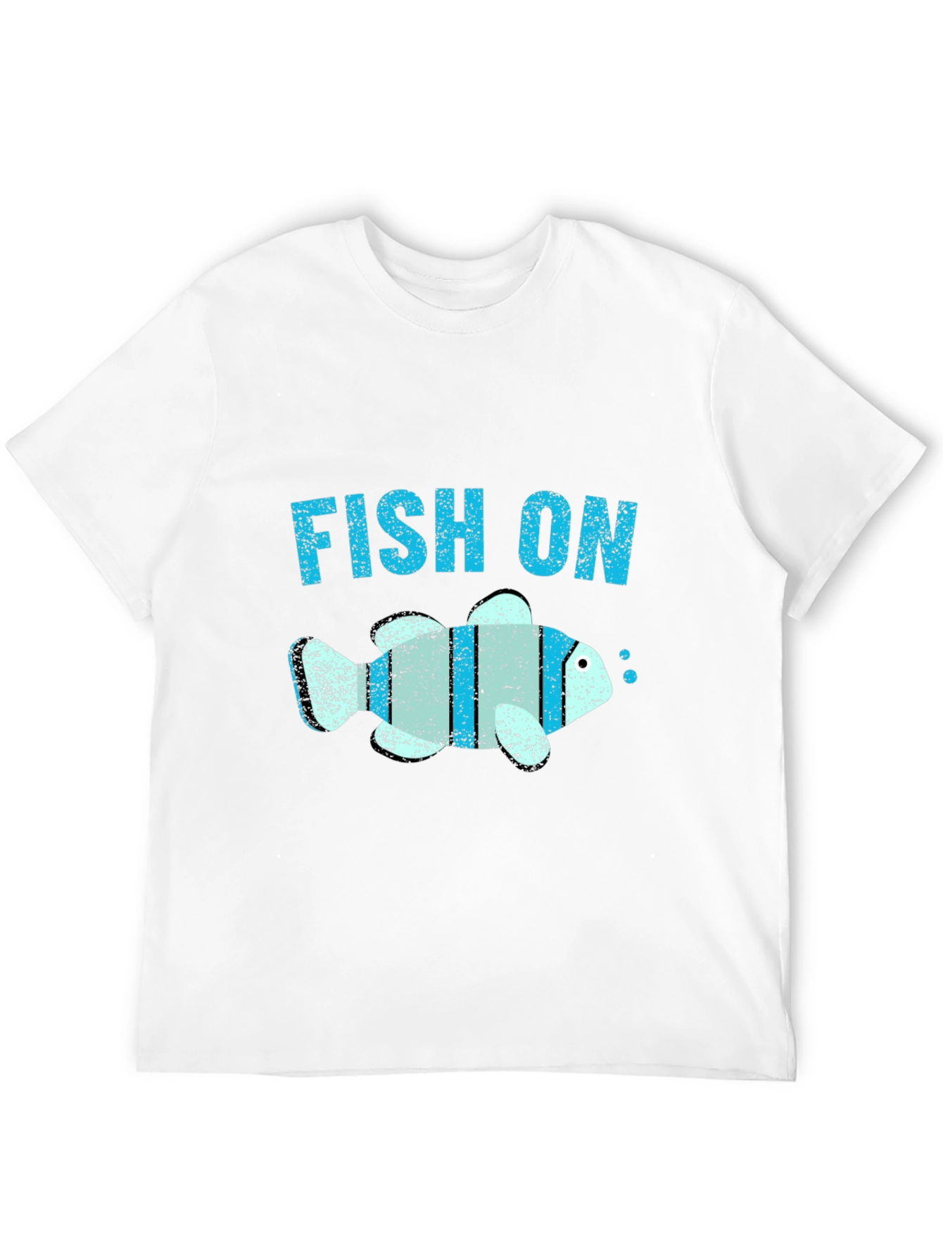 Fish On Graphic Tee - Black Cotton Comfort