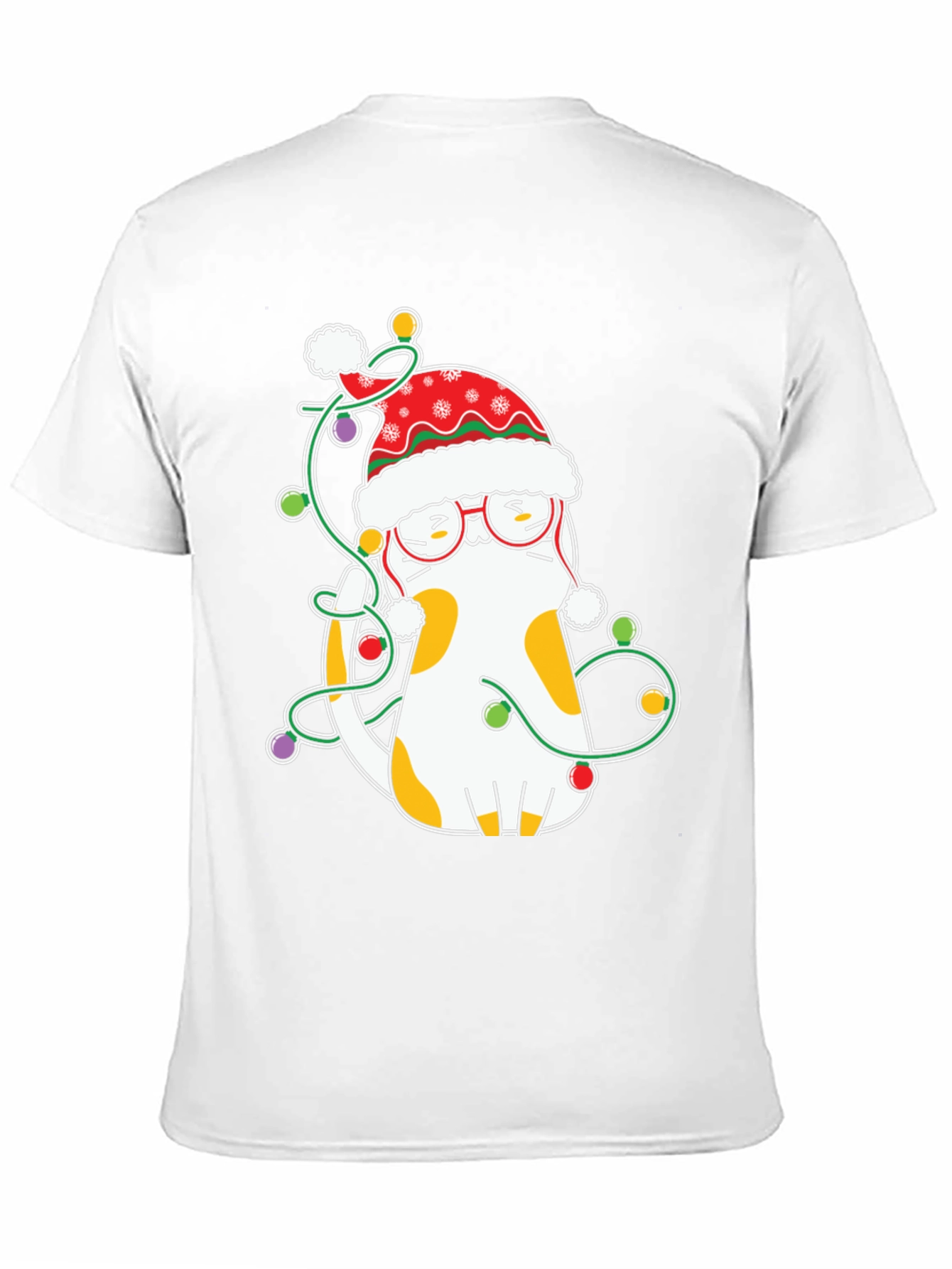 Festive Cat Christmas Lights T-Shirt