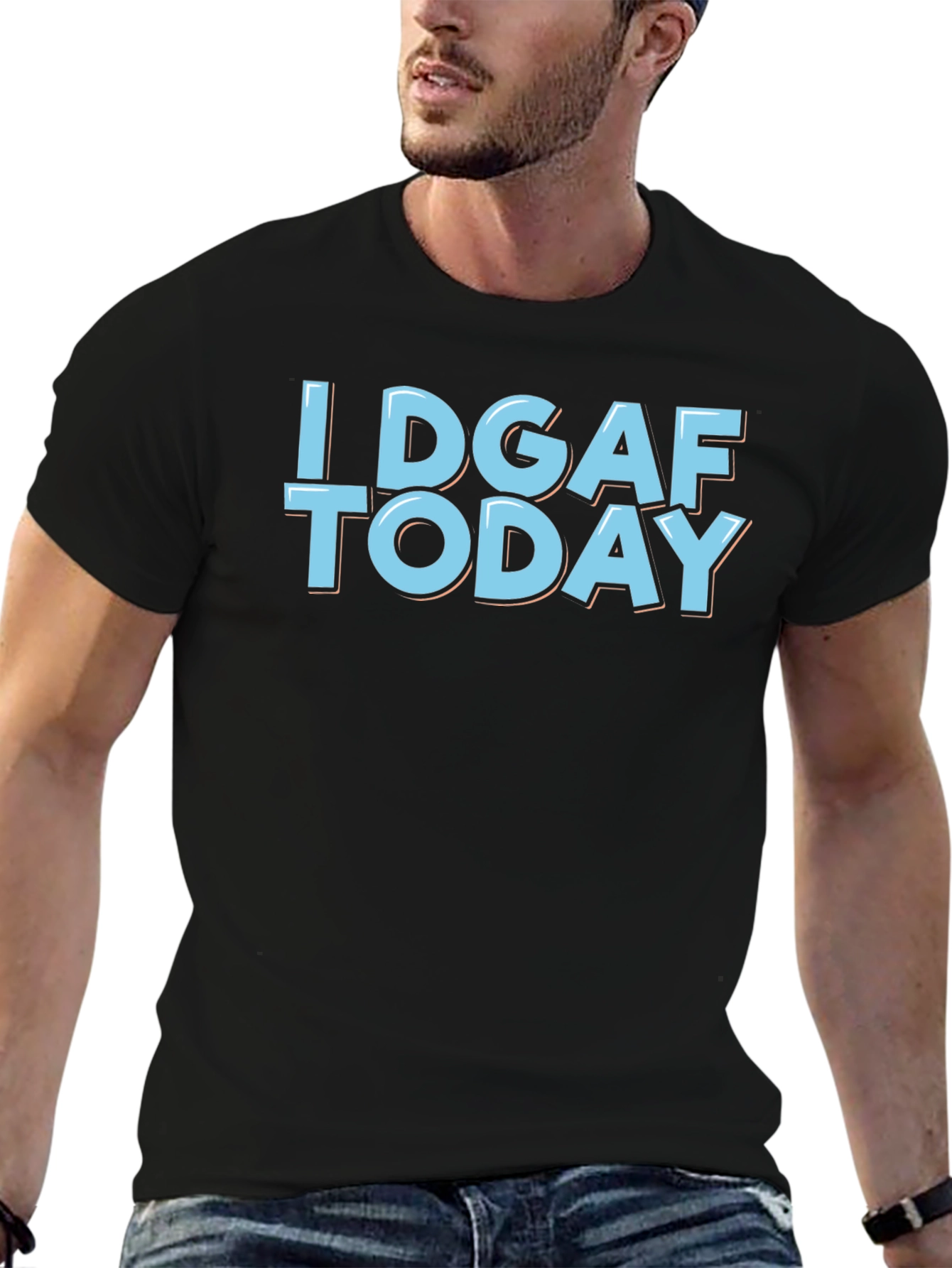 I DGAF Today Graphic T-Shirt - Black Cotton Tee
