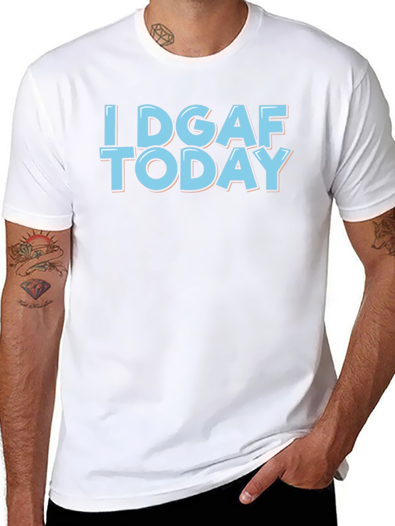 I DGAF Today Graphic T-Shirt - Black Cotton Tee