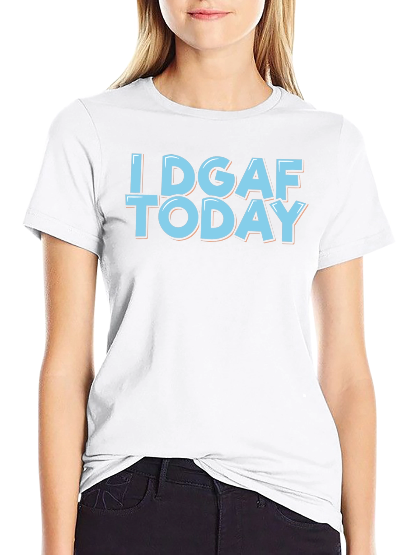 I DGAF Today Graphic T-Shirt - Black Cotton Tee