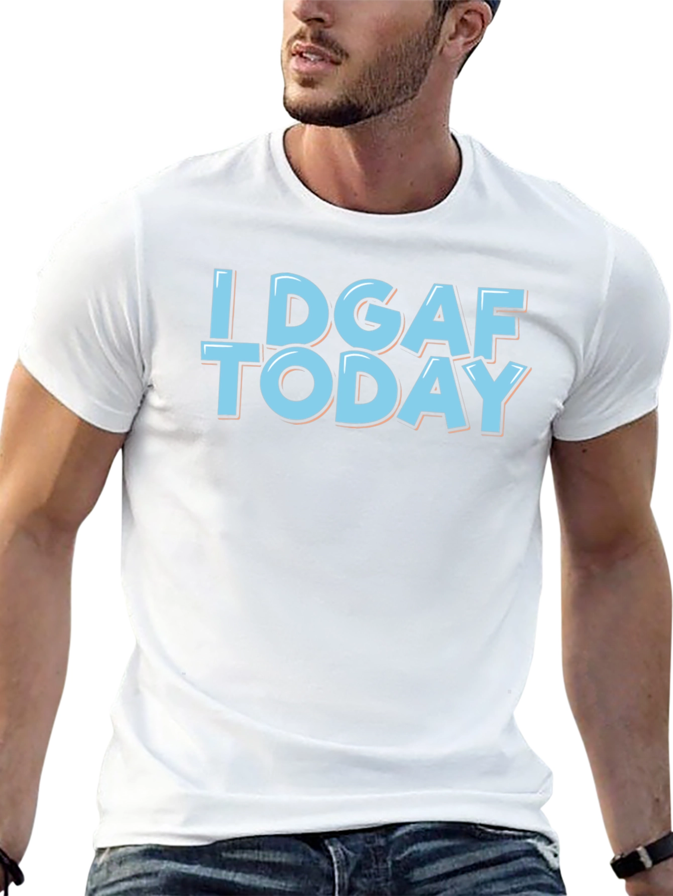 I DGAF Today Graphic T-Shirt - Black Cotton Tee