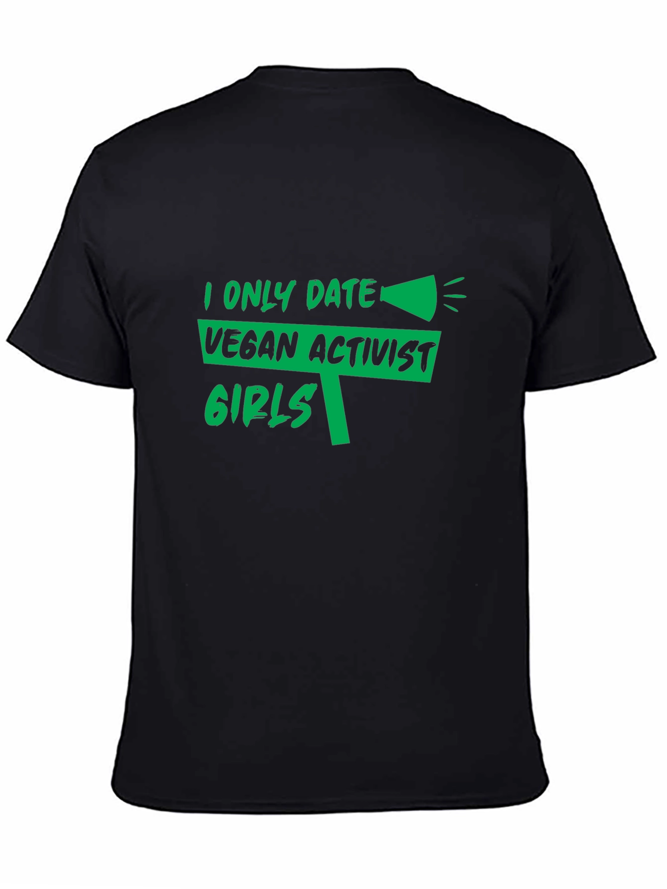 Vegan Activist Girls T-Shirt -  Black Cotton Tee