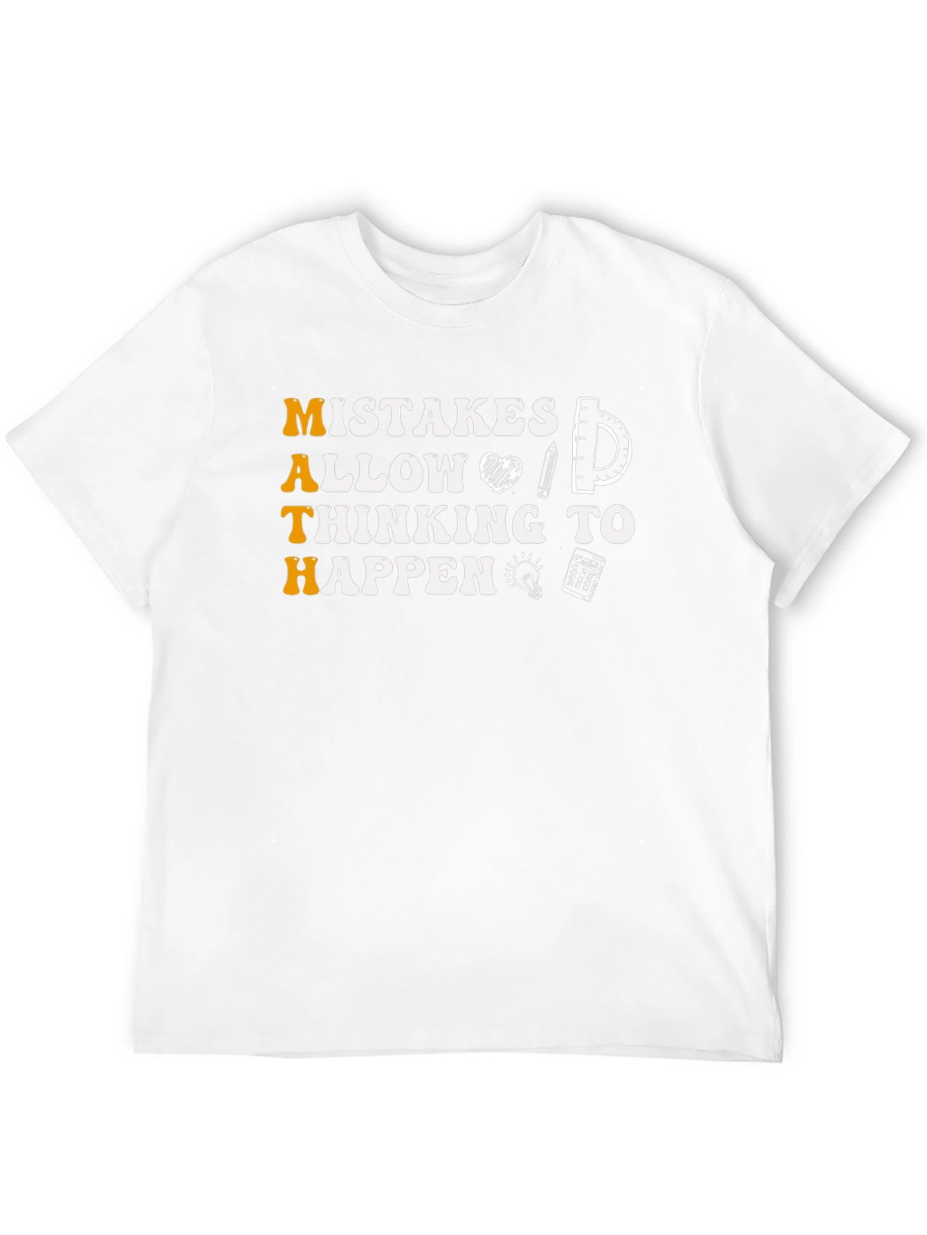 Math Mistakes Allow Thinking To Happen Black T-Shirt