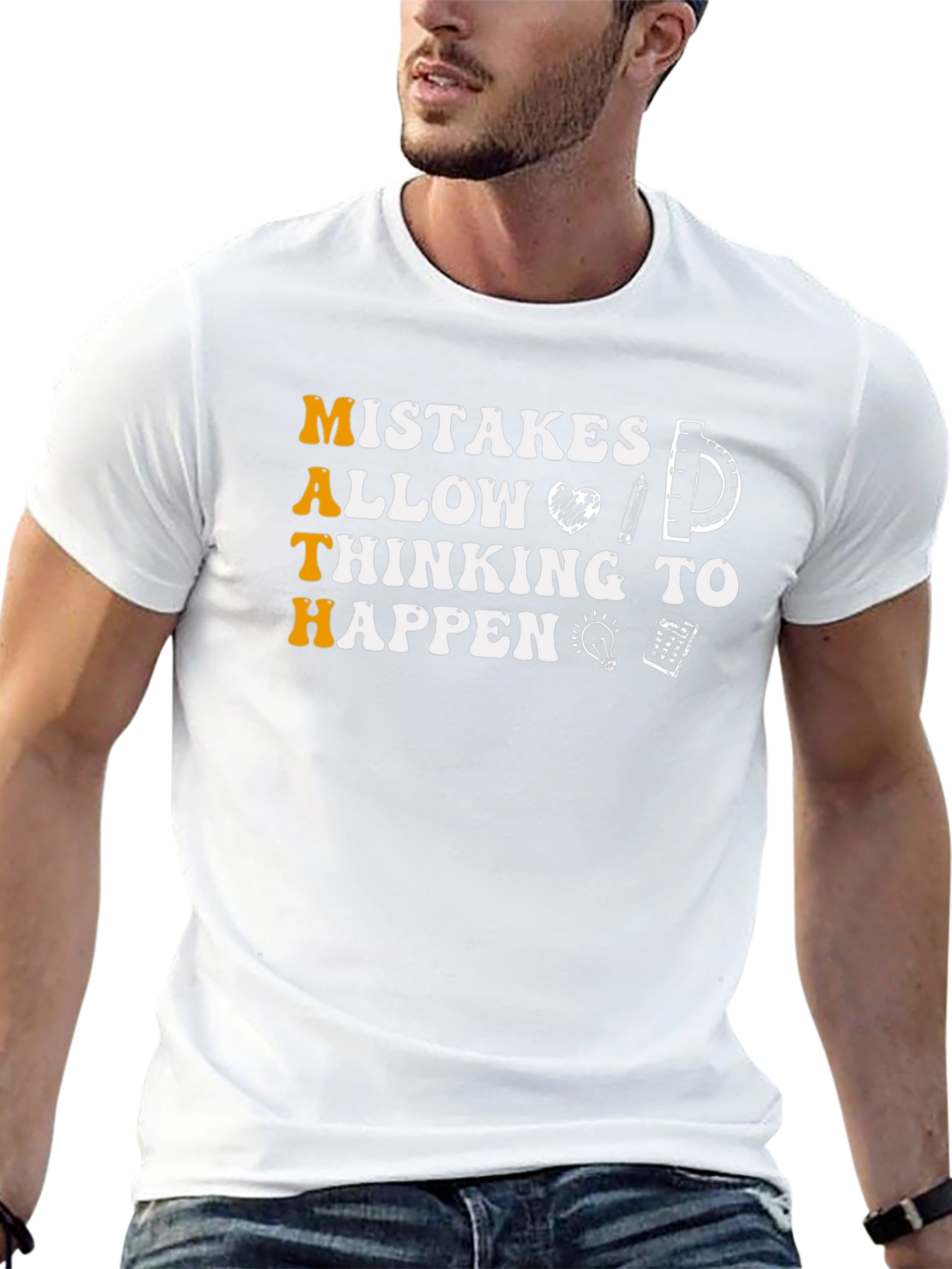 Math Mistakes Allow Thinking To Happen Black T-Shirt