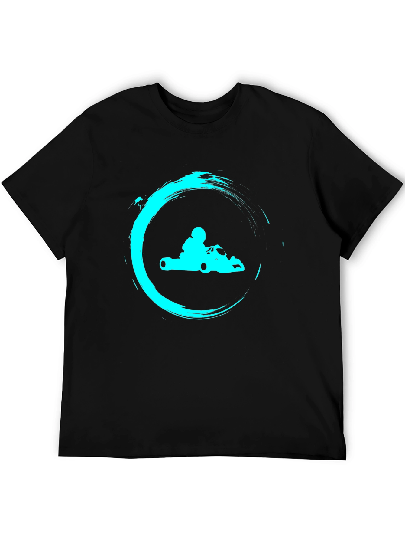 Go Kart Graphic Tee - Black Cotton T-Shirt