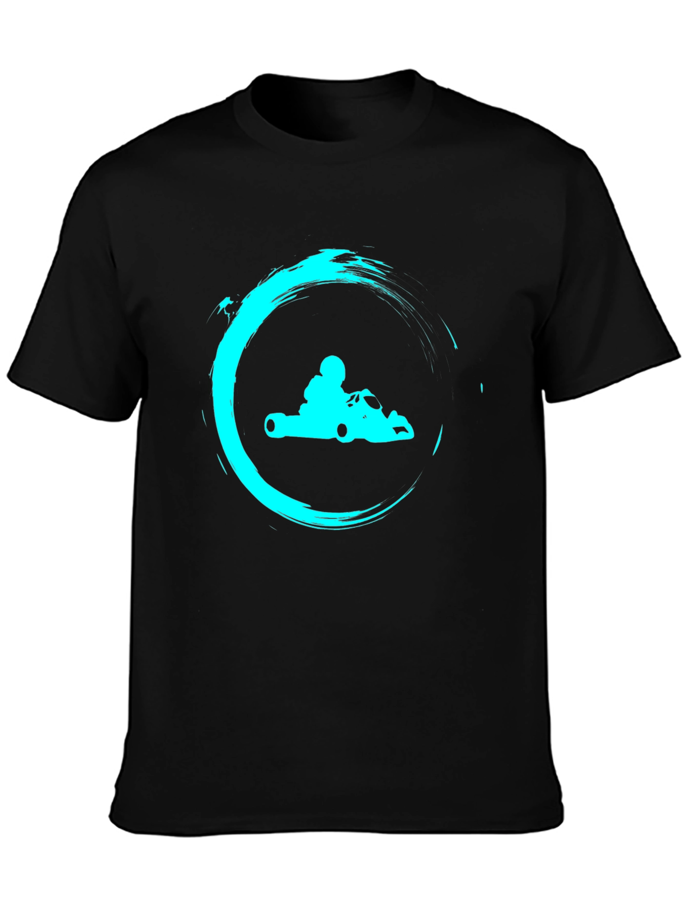 Go Kart Graphic Tee - Black Cotton T-Shirt