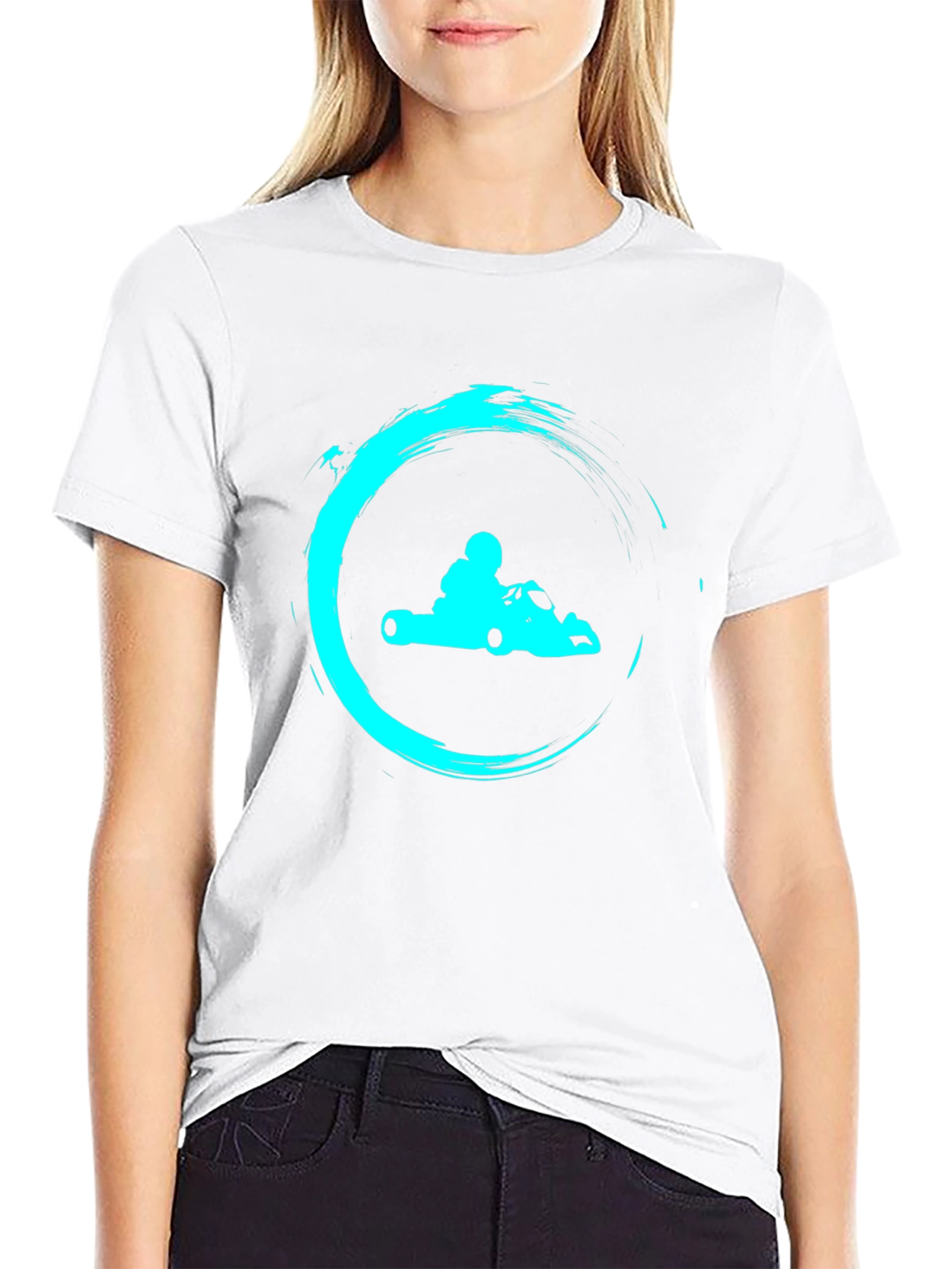 Go Kart Graphic Tee - Black Cotton T-Shirt