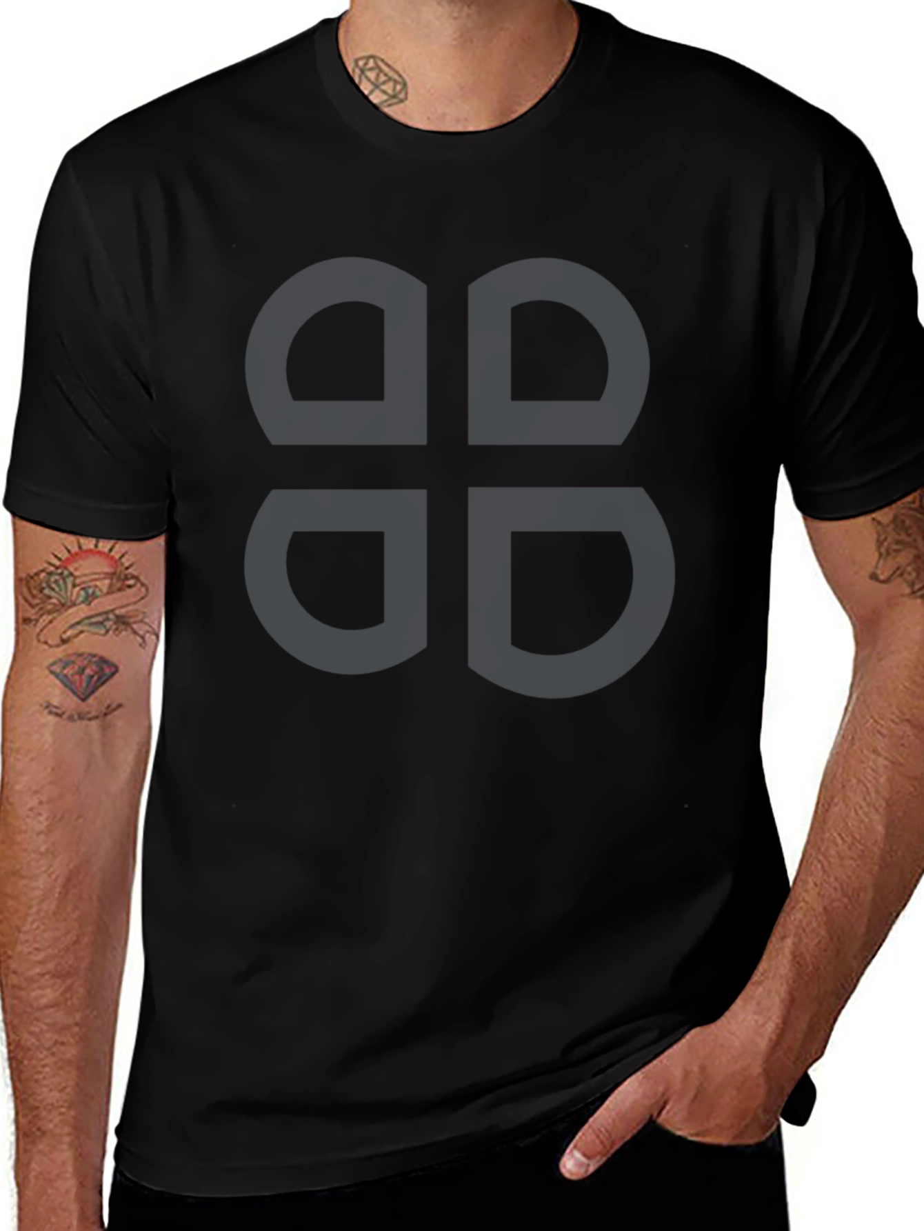 Minimalist Symbol Black T-Shirt